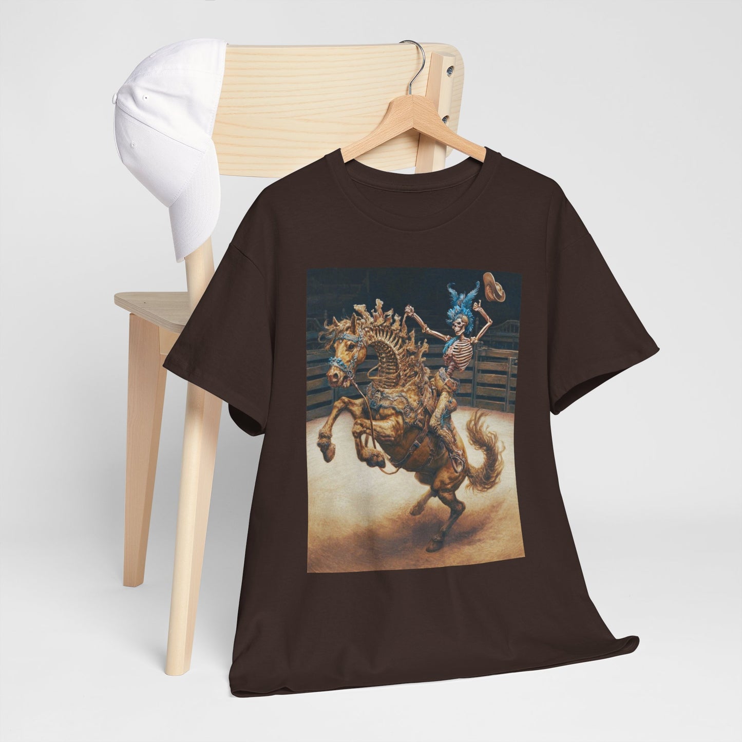 Skeleton Rodeo Bucking Horse Cowboy T-Shirt