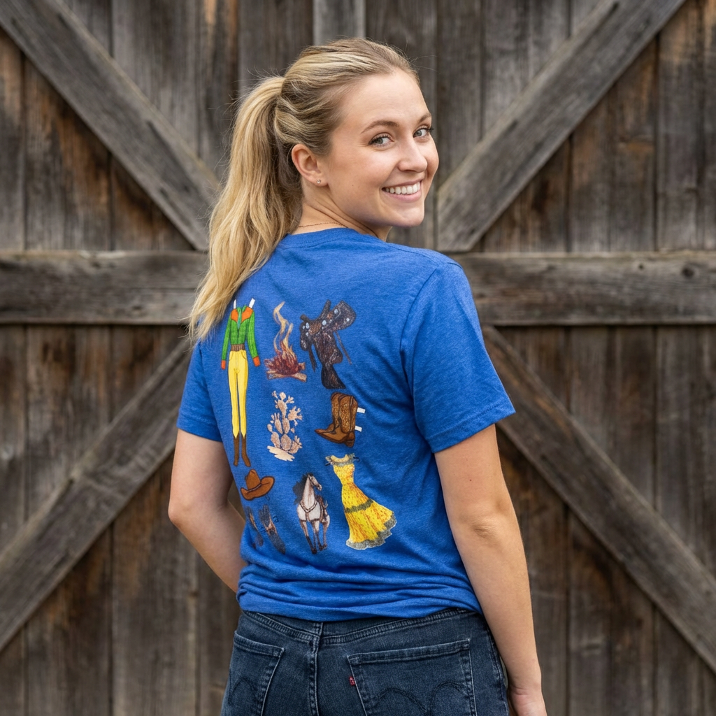 Dude Ranch Paper Doll Cut-Out Vintage T-Shirt