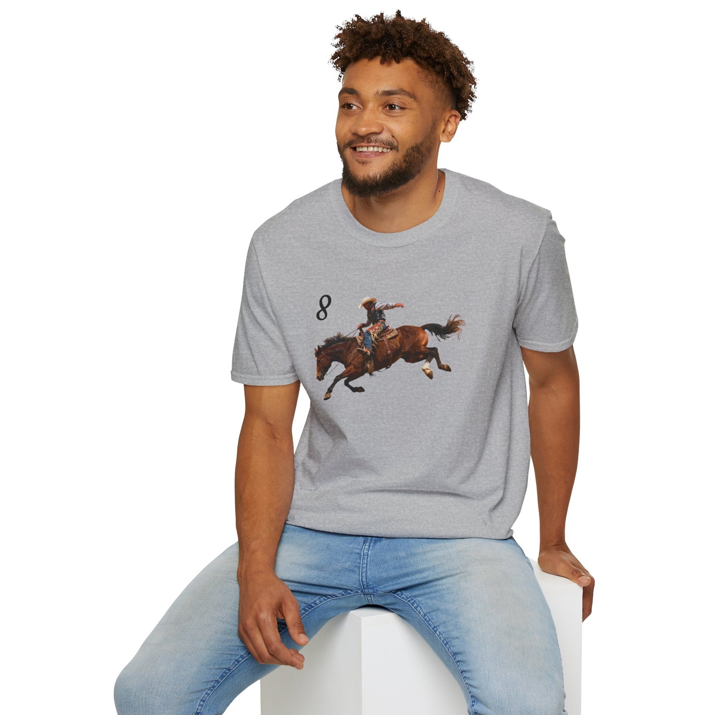 Cowboy on a Bucking Horse T-Shirt | Western Rodeo Shirt