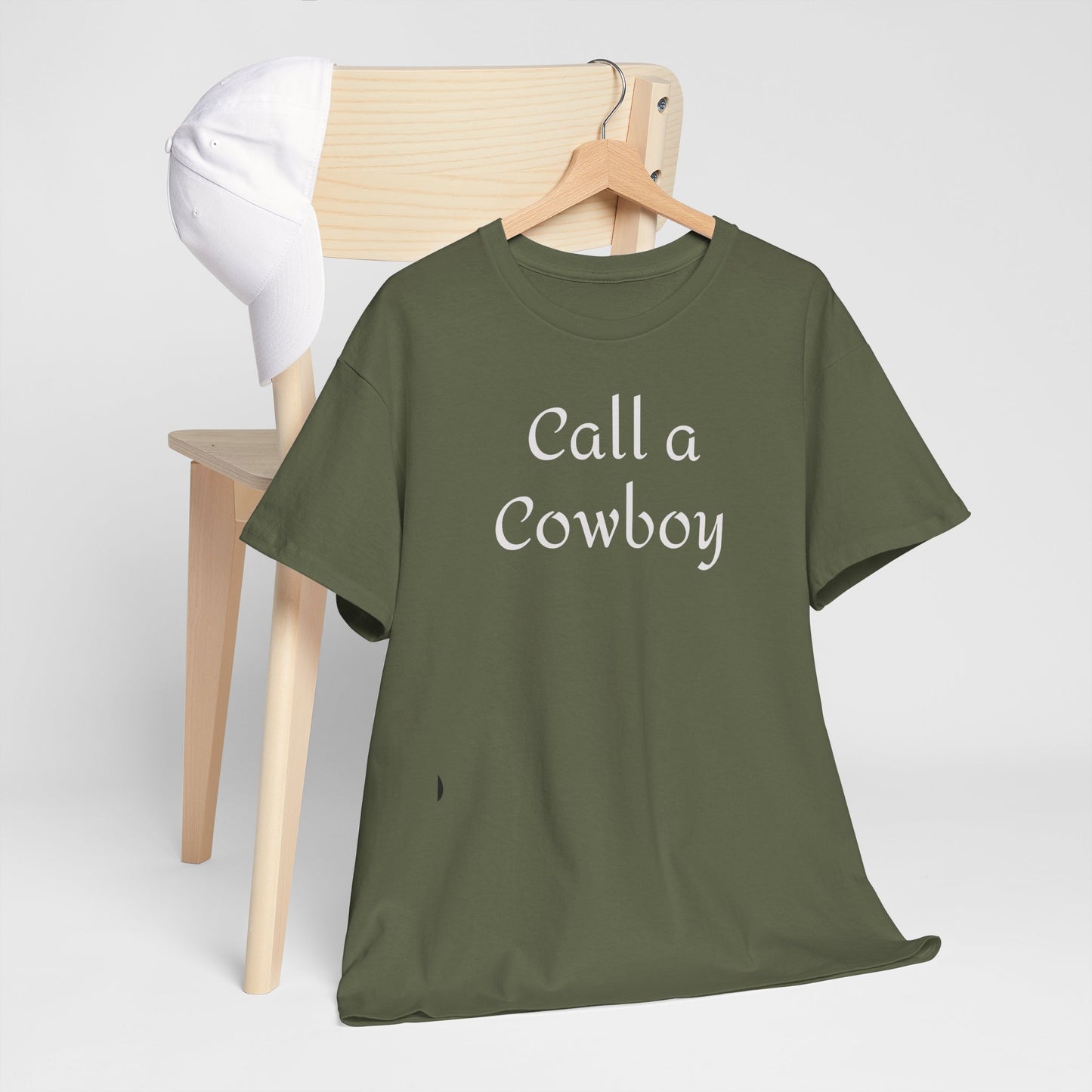 Call a Cowboy Tee | Western Text T-shirt, Rodeo Shirt
