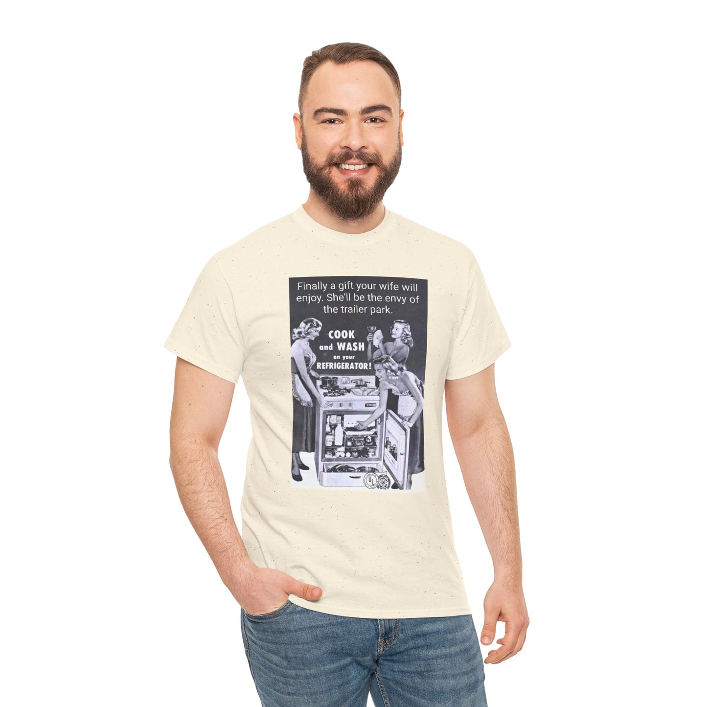 She'll be the envy of the trailer park Vintage Retro Ad Tee — “Finally a gift your wife will enjoy” Graphic T-Shirt