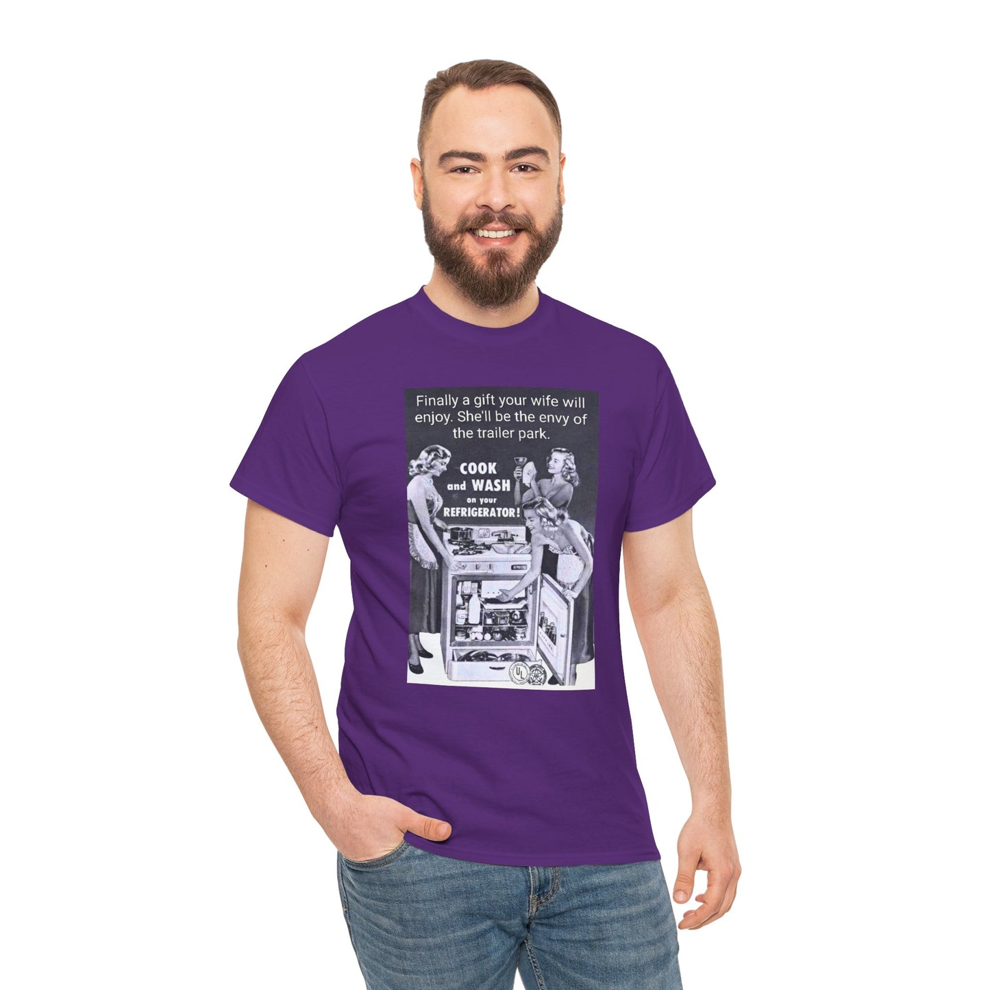 She'll be the envy of the trailer park Vintage Retro Ad Tee — “Finally a gift your wife will enjoy” Graphic T-Shirt