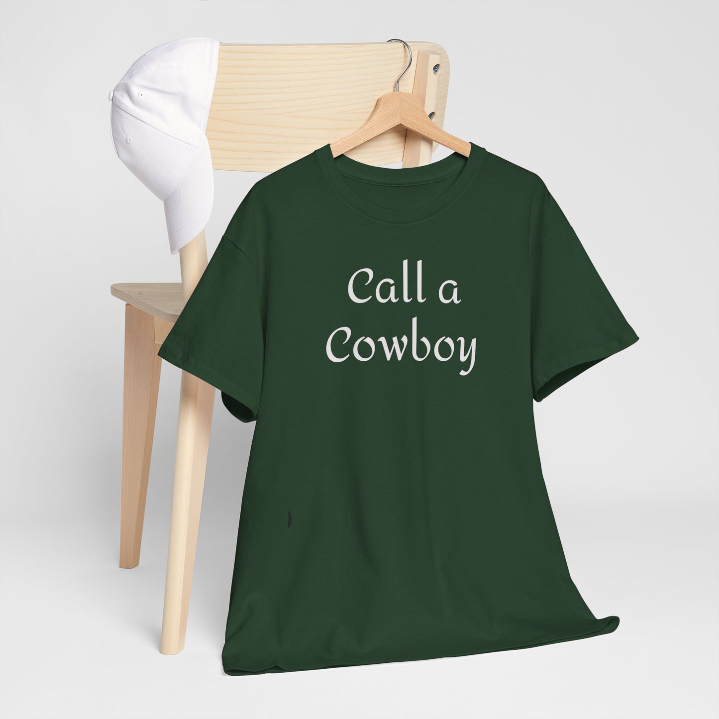 Call a Cowboy Tee | Western Text T-shirt, Rodeo Shirt