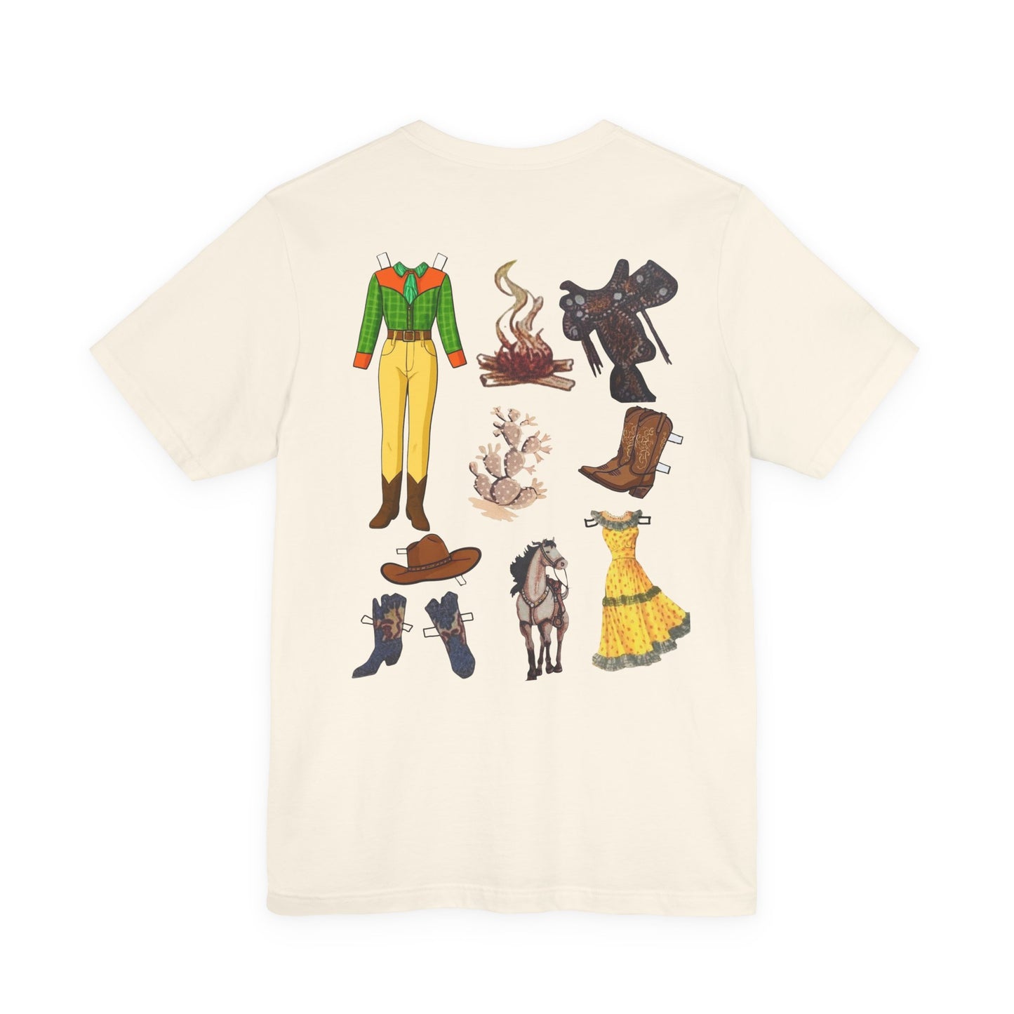 Dude Ranch Paper Doll Cut-Out Vintage T-Shirt