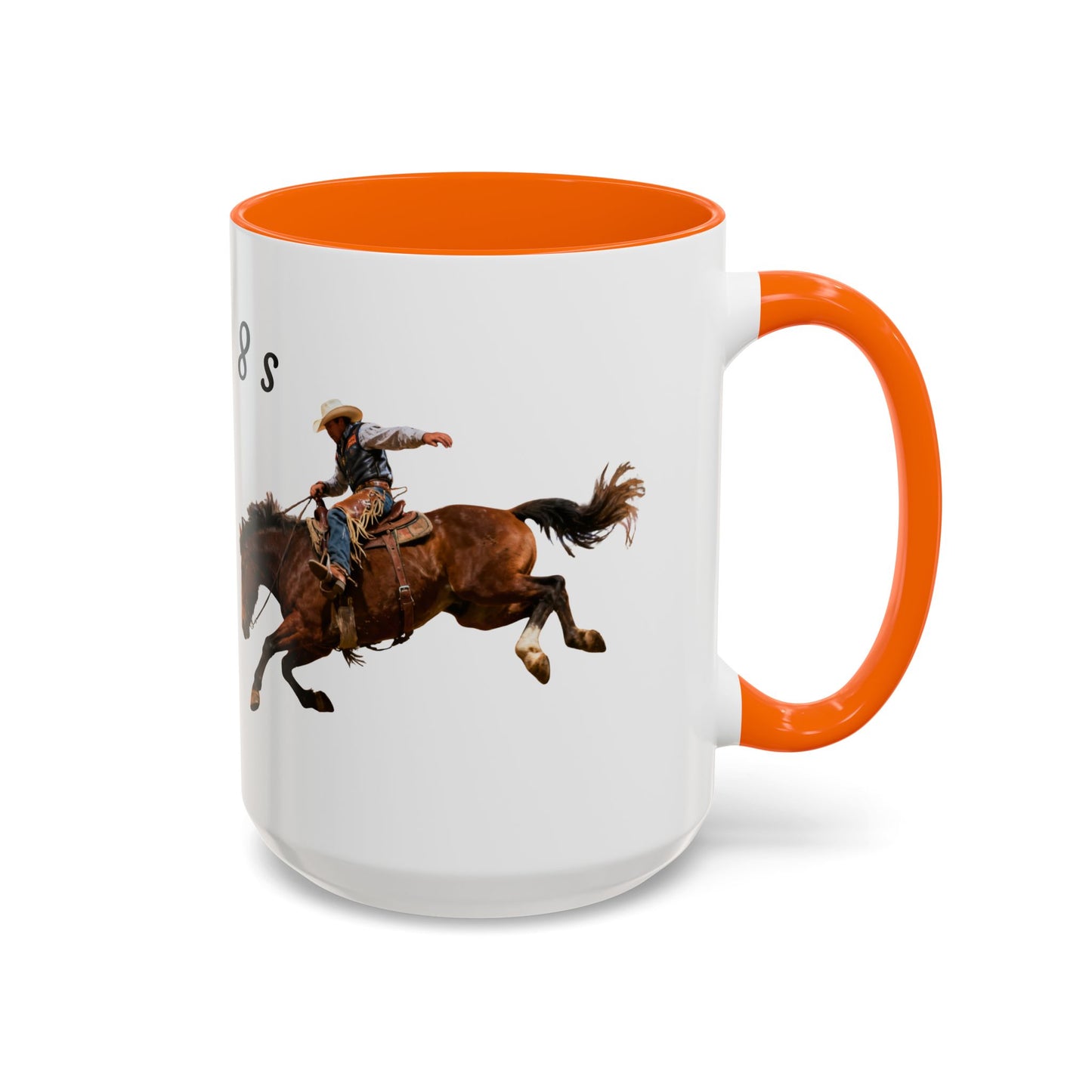 8 Second Rodeo Cowboy Ride Accent Coffee Mug — Rodeo Western Coffee Cup