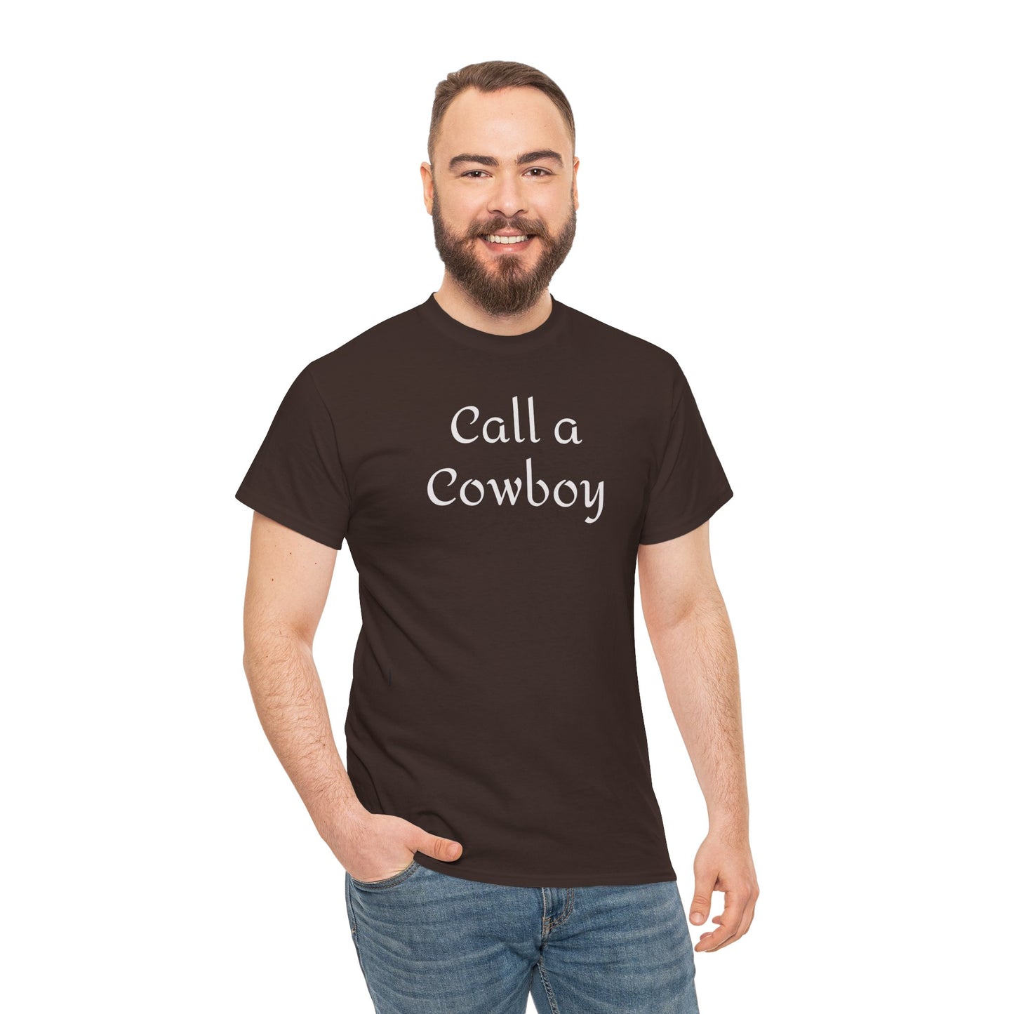 Call a Cowboy Tee | Western Text T-shirt, Rodeo Shirt