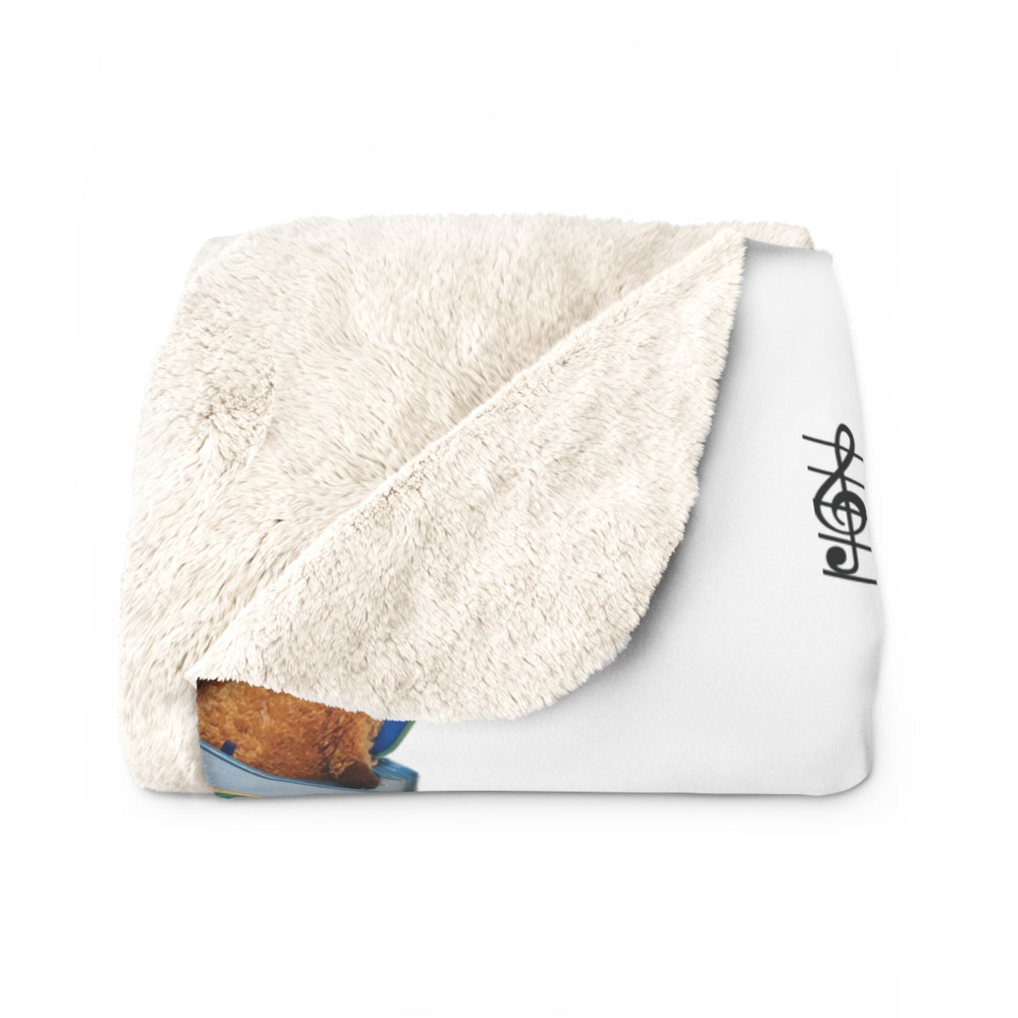 Sherpa Blanket with Playful Pop Goes the Weasel Toy Print — Cozy Kids Nursery Throw