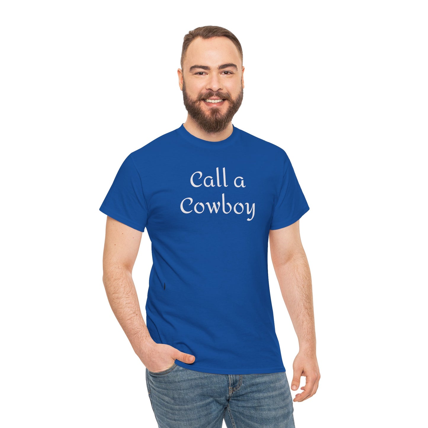 Call a Cowboy Tee | Western Text T-shirt, Rodeo Shirt