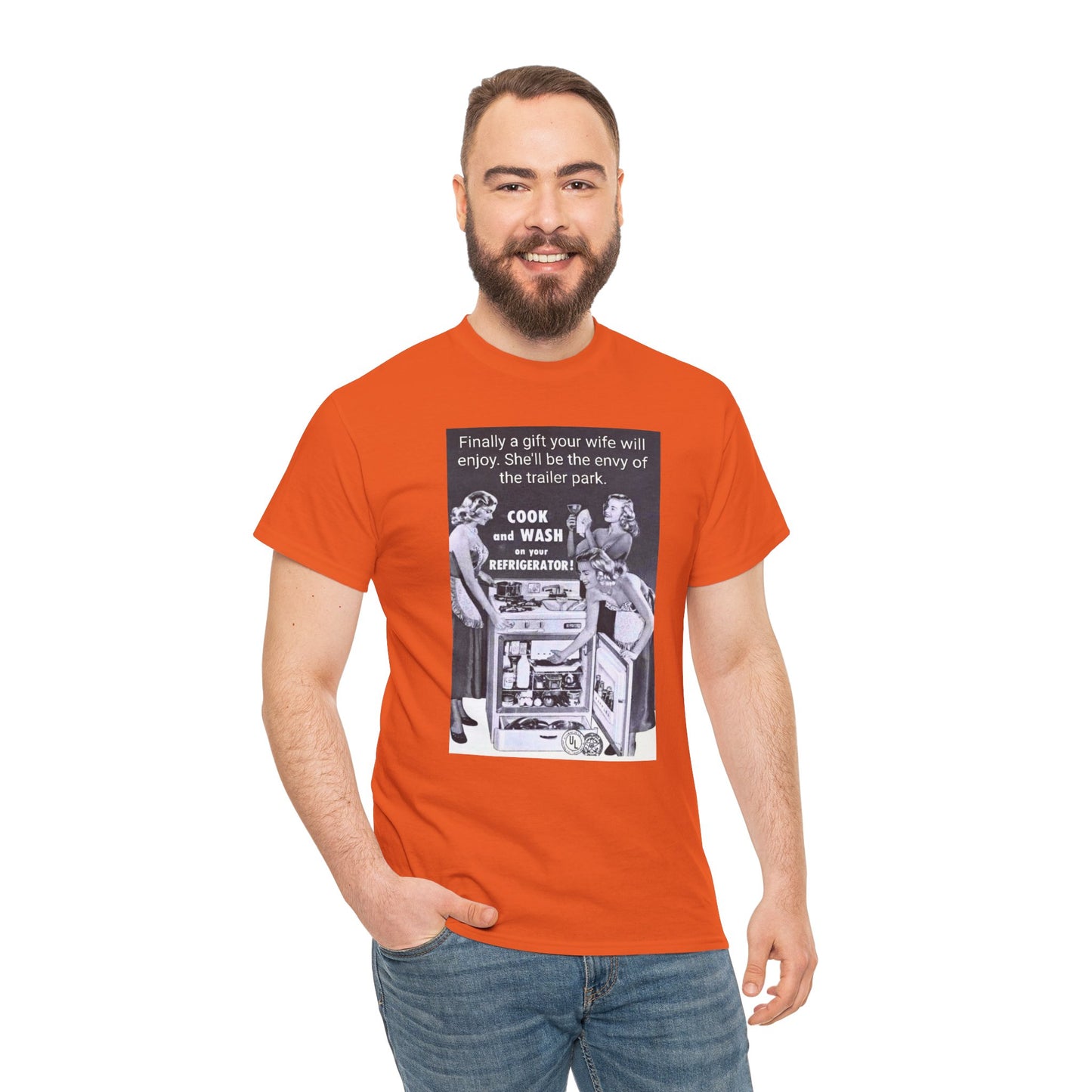 She'll be the envy of the trailer park Vintage Retro Ad Tee — “Finally a gift your wife will enjoy” Graphic T-Shirt