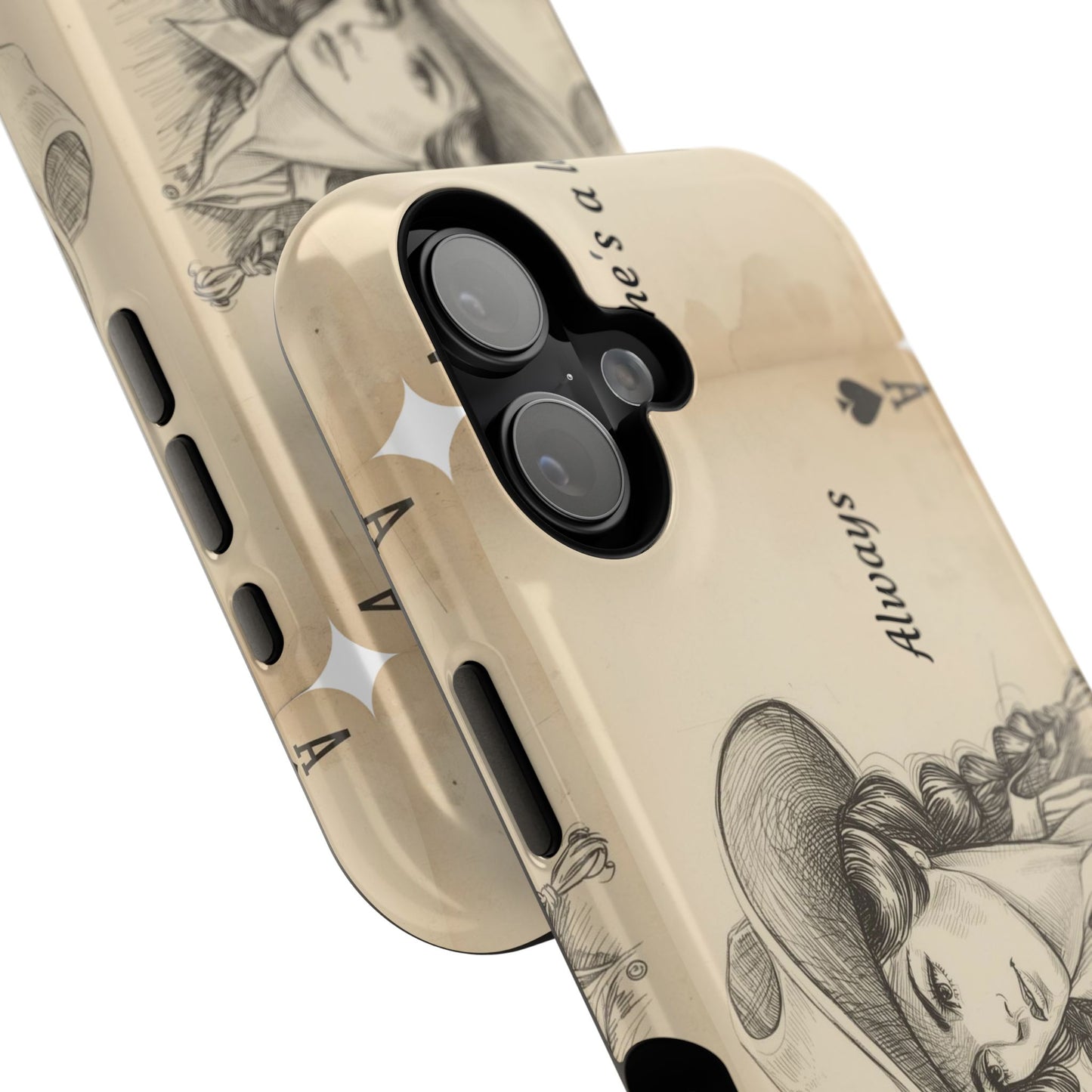 She's a Lady Always Vintage Western Playing Card Phone Case