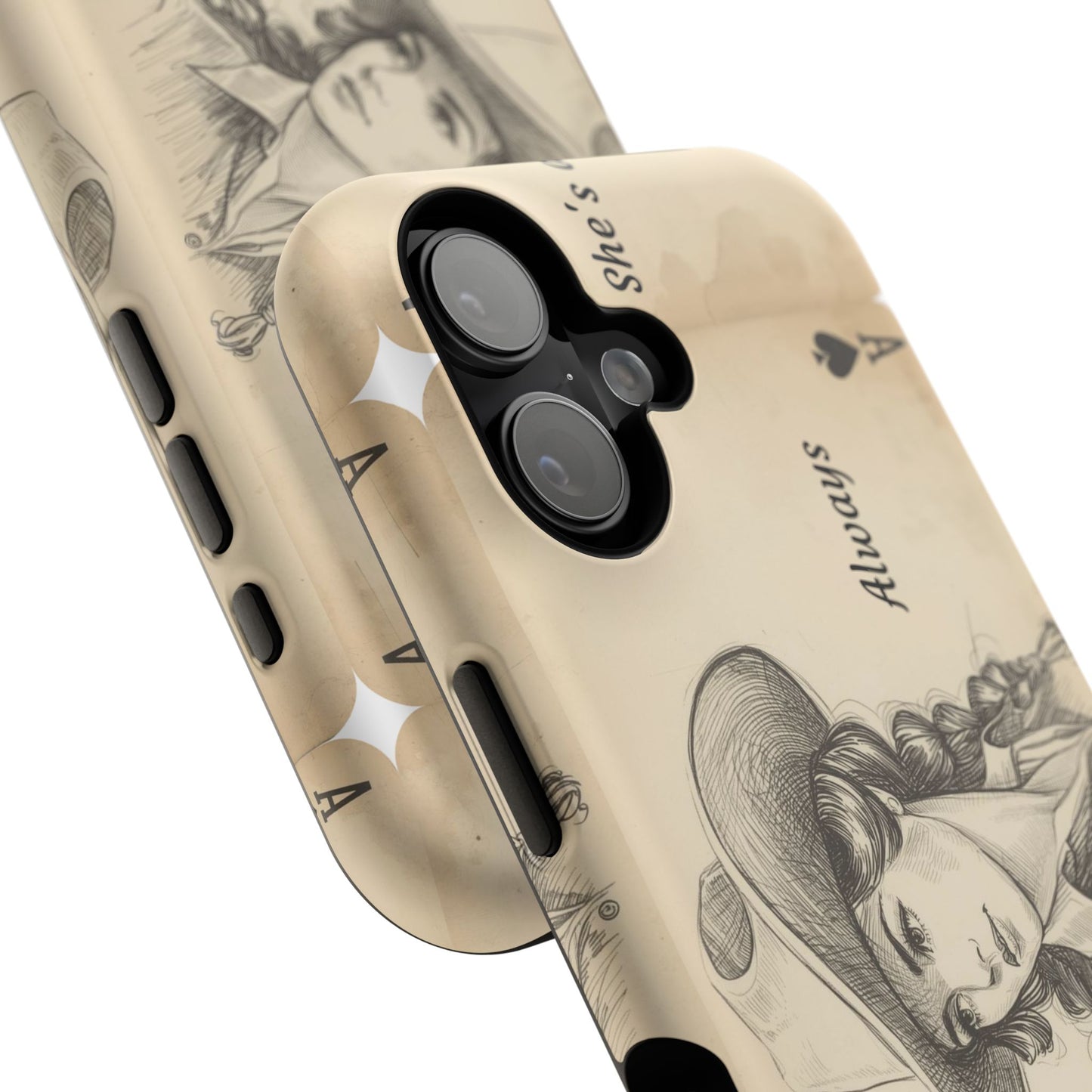She's a Lady Always Vintage Western Playing Card Phone Case