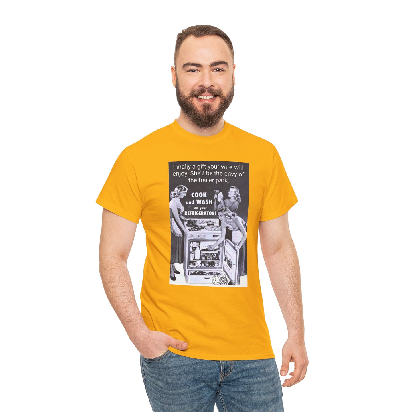She'll be the envy of the trailer park Vintage Retro Ad Tee — “Finally a gift your wife will enjoy” Graphic T-Shirt