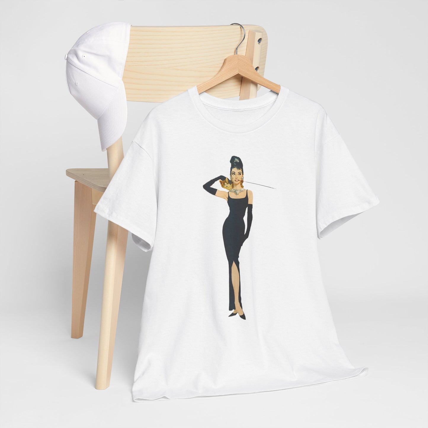 Elegant Lady Evening Dress Tee — Vintage Glam Woman Graphic T-Shirt