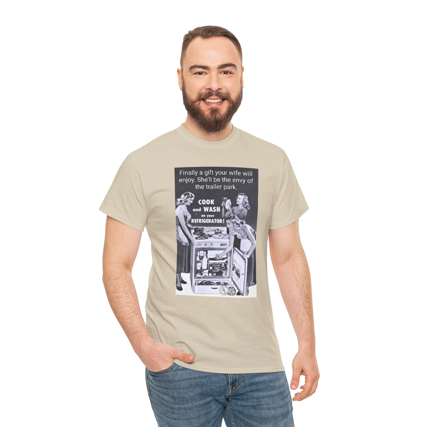 She'll be the envy of the trailer park Vintage Retro Ad Tee — “Finally a gift your wife will enjoy” Graphic T-Shirt