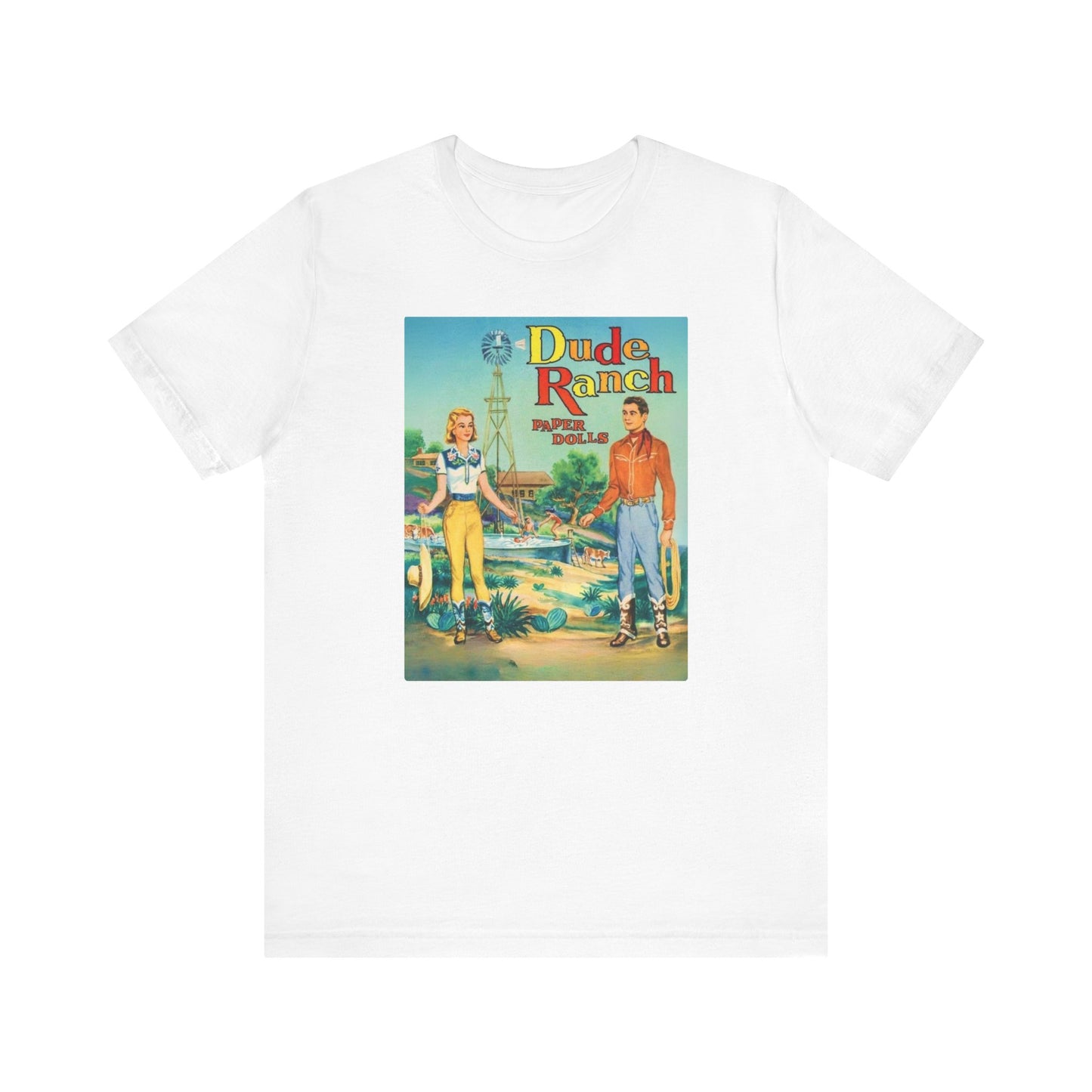 Dude Ranch Paper Doll Cut-Out Vintage T-Shirt