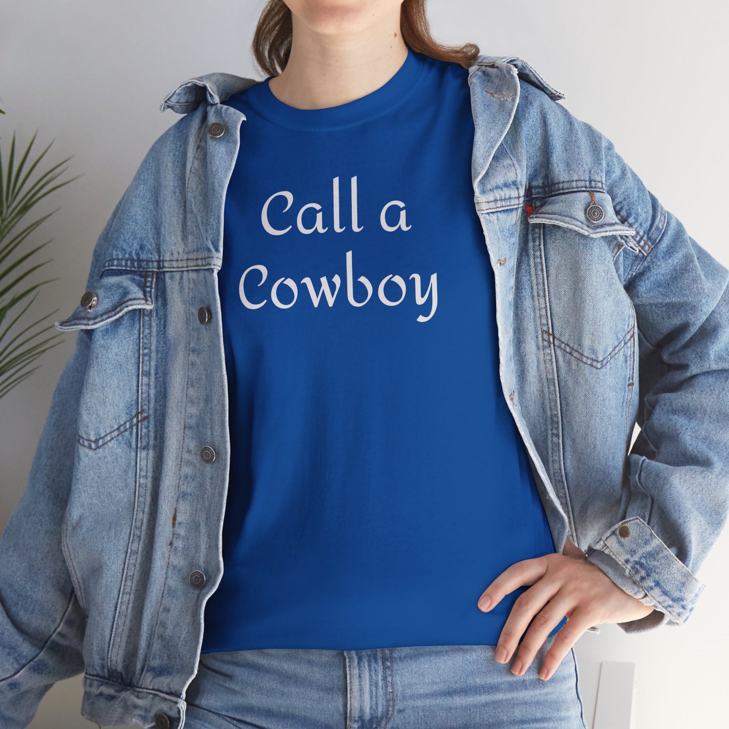 Call a Cowboy Tee | Western Text T-shirt, Rodeo Shirt