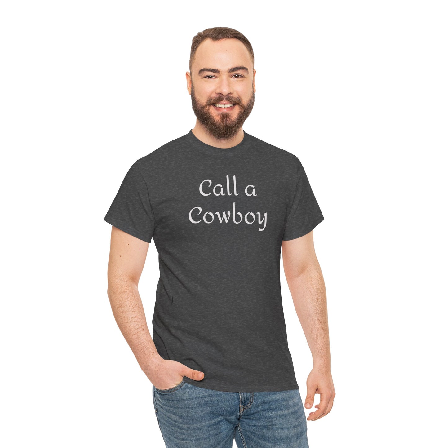 Call a Cowboy Tee | Western Text T-shirt, Rodeo Shirt