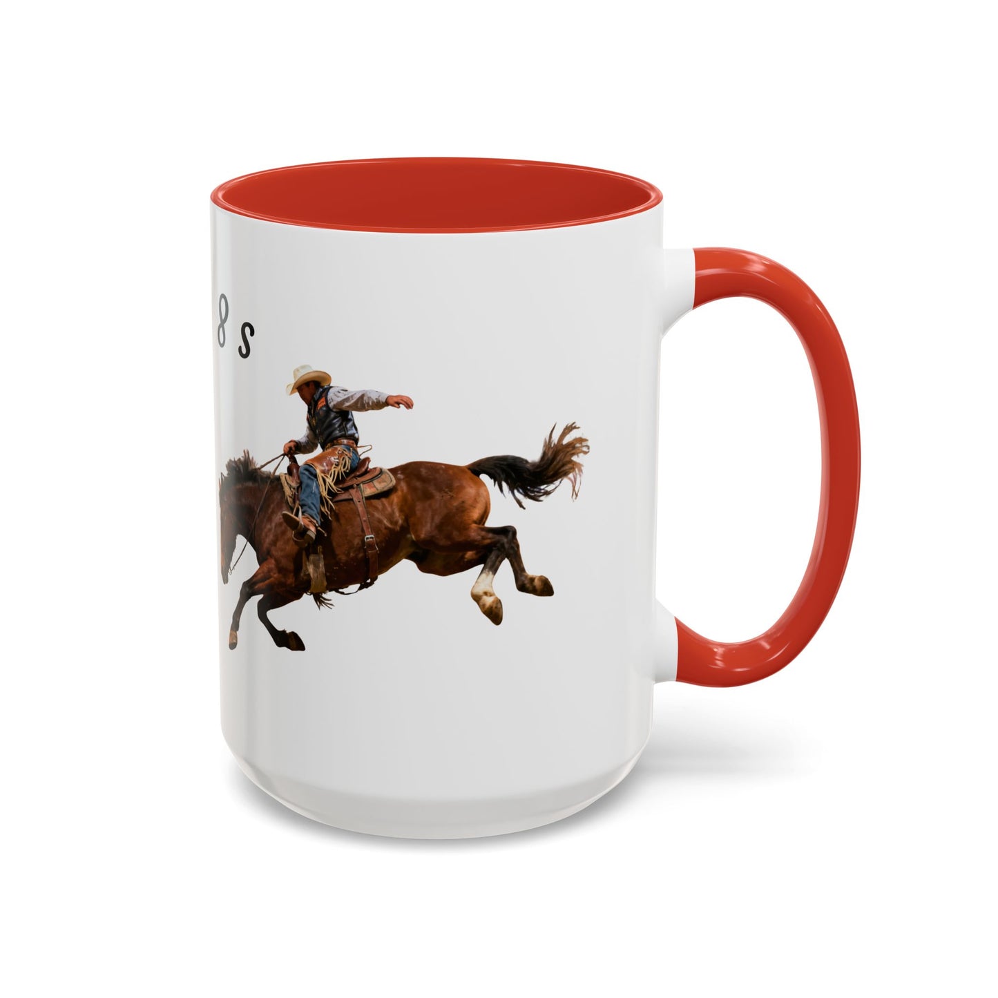 8 Second Rodeo Cowboy Ride Accent Coffee Mug — Rodeo Western Coffee Cup