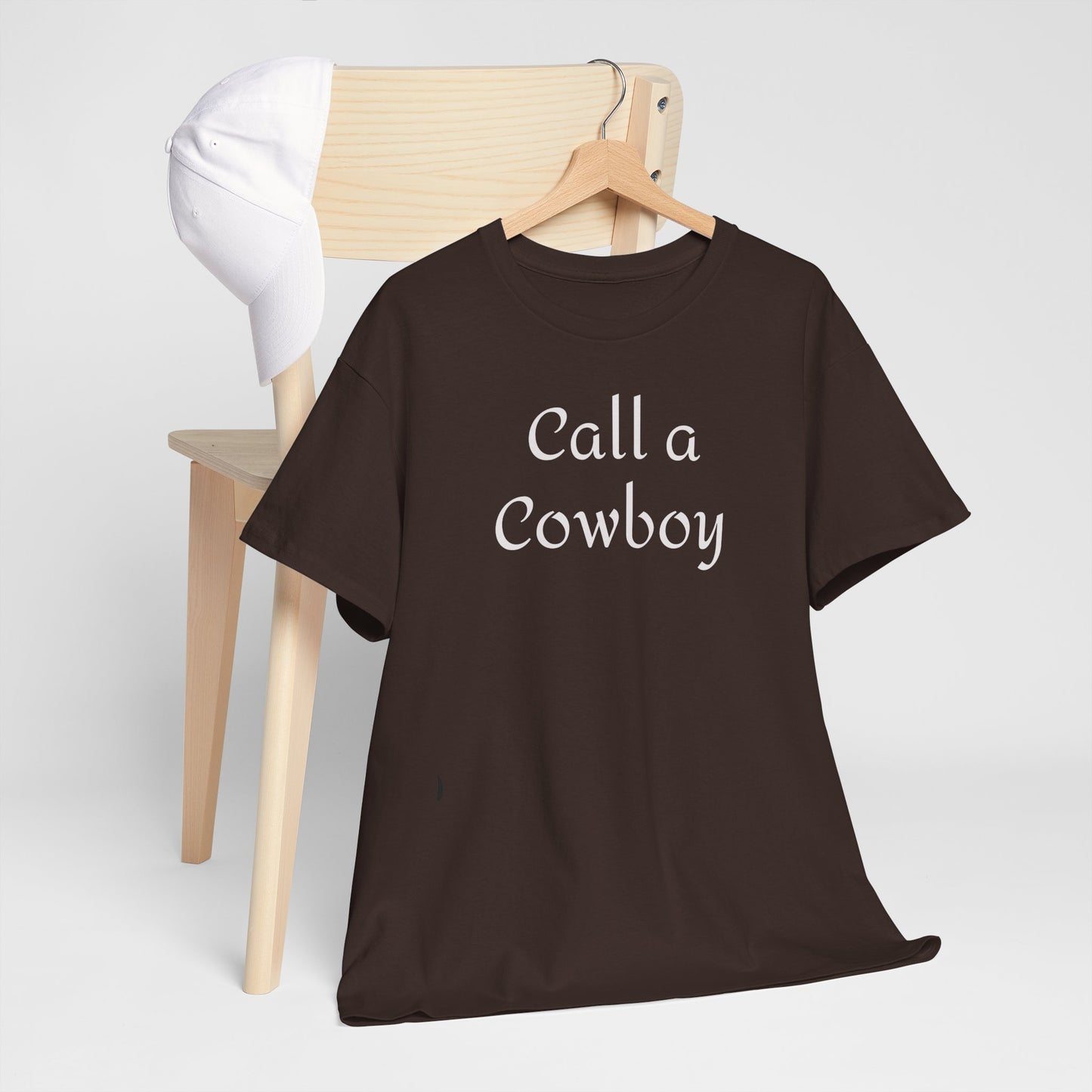Call a Cowboy Tee | Western Text T-shirt, Rodeo Shirt