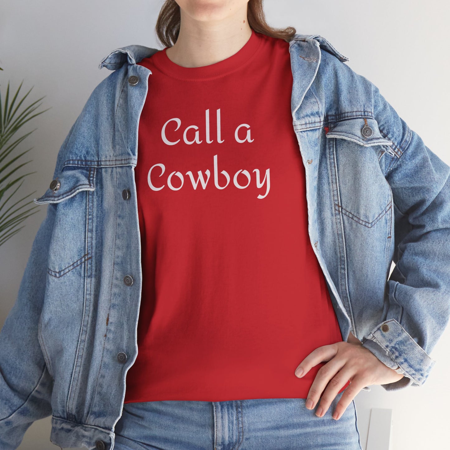 Call a Cowboy Tee | Western Text T-shirt, Rodeo Shirt