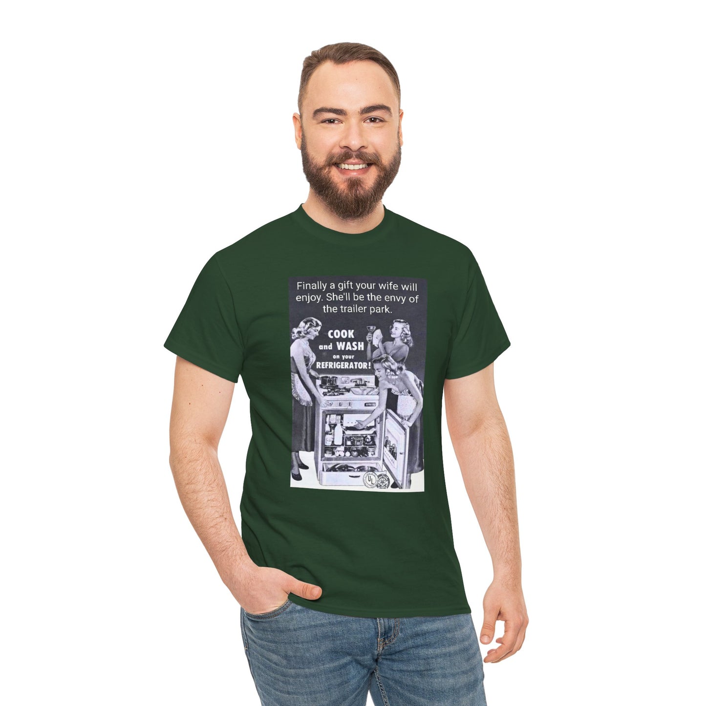 She'll be the envy of the trailer park Vintage Retro Ad Tee — “Finally a gift your wife will enjoy” Graphic T-Shirt