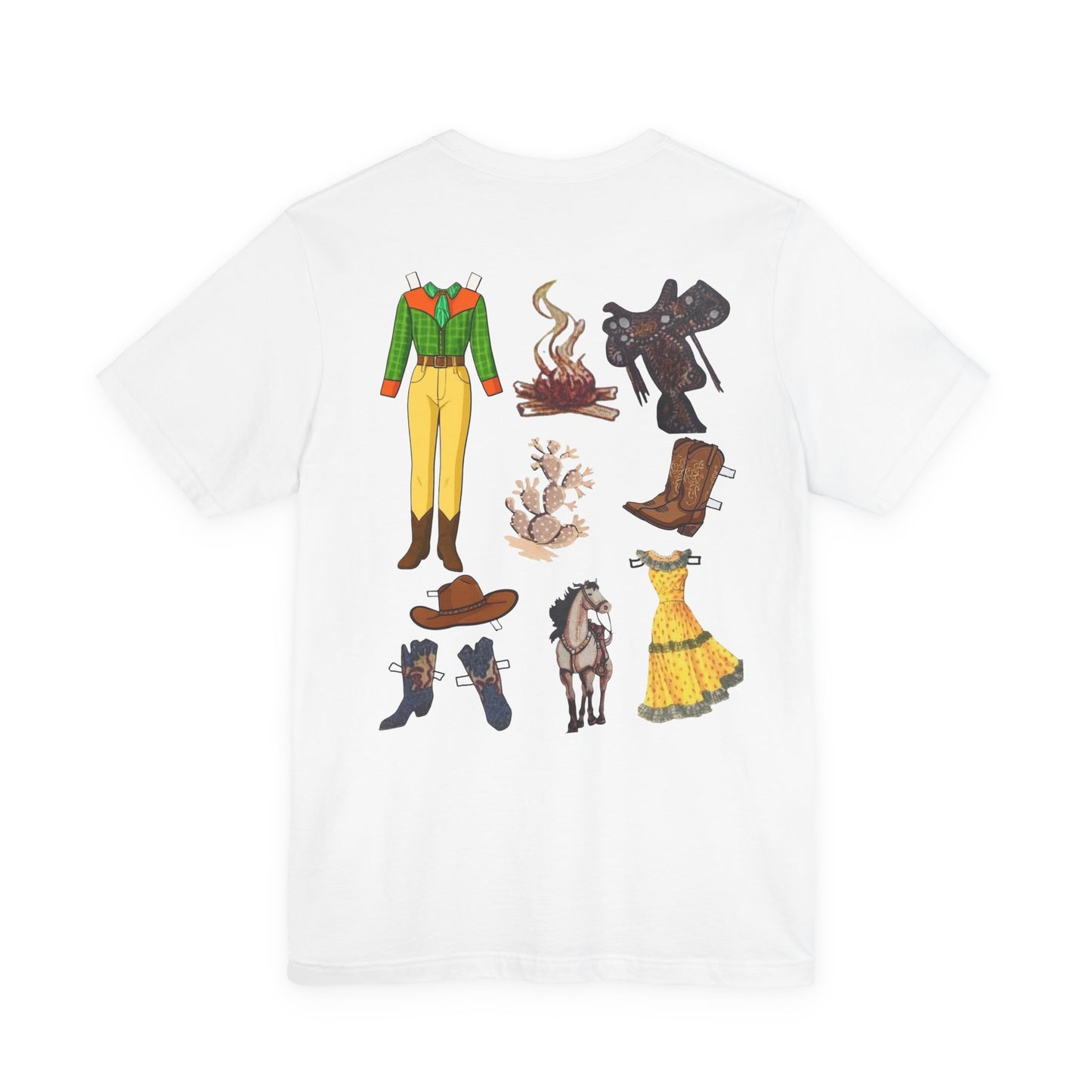 Dude Ranch Paper Doll Cut-Out Vintage T-Shirt