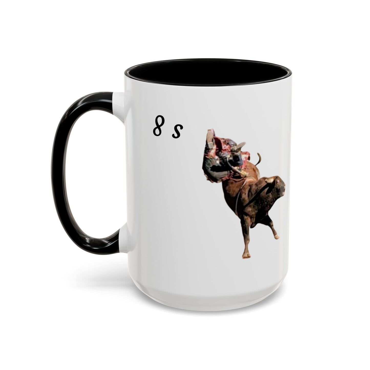 8 Second Rodeo Cowboy Ride Accent Coffee Mug — Rodeo Western Coffee Cup