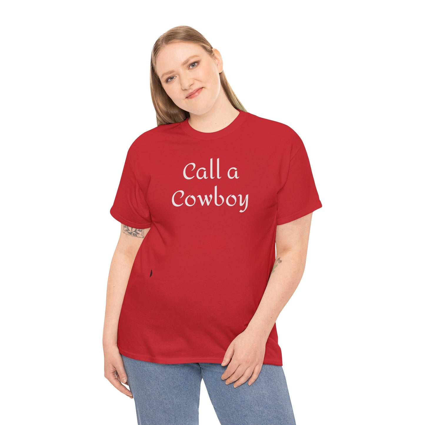 Call a Cowboy Tee | Western Text T-shirt, Rodeo Shirt