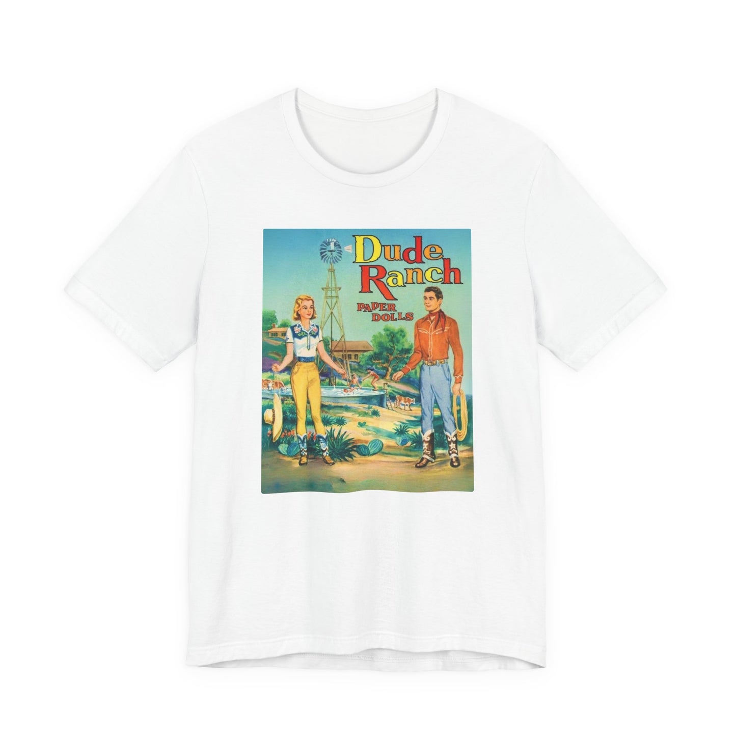 Dude Ranch Paper Doll Cut-Out Vintage T-Shirt