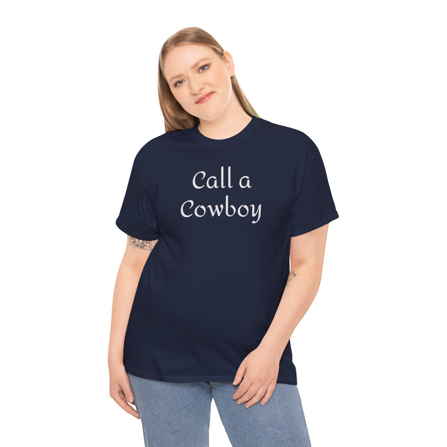 Call a Cowboy Tee | Western Text T-shirt, Rodeo Shirt