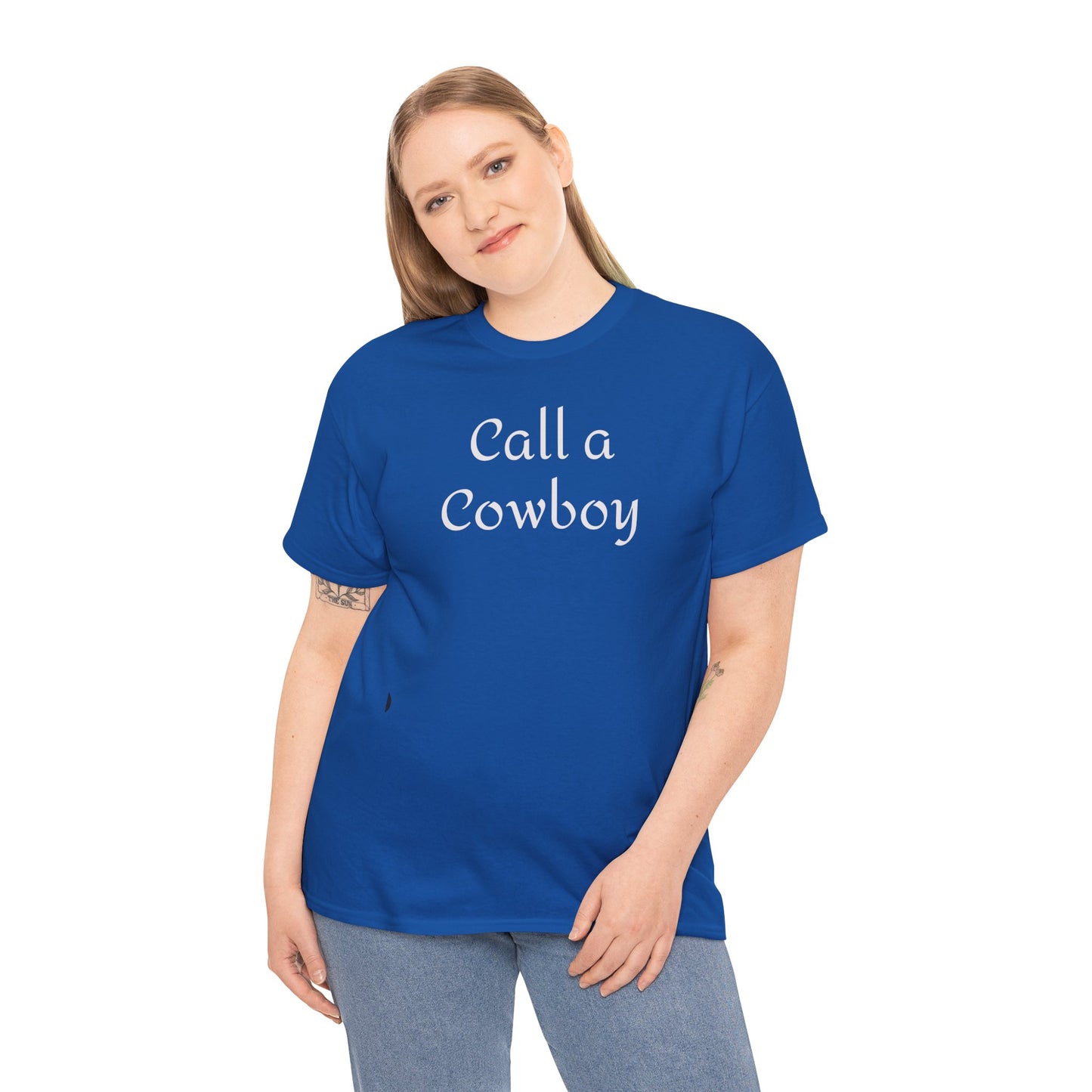 Call a Cowboy Tee | Western Text T-shirt, Rodeo Shirt