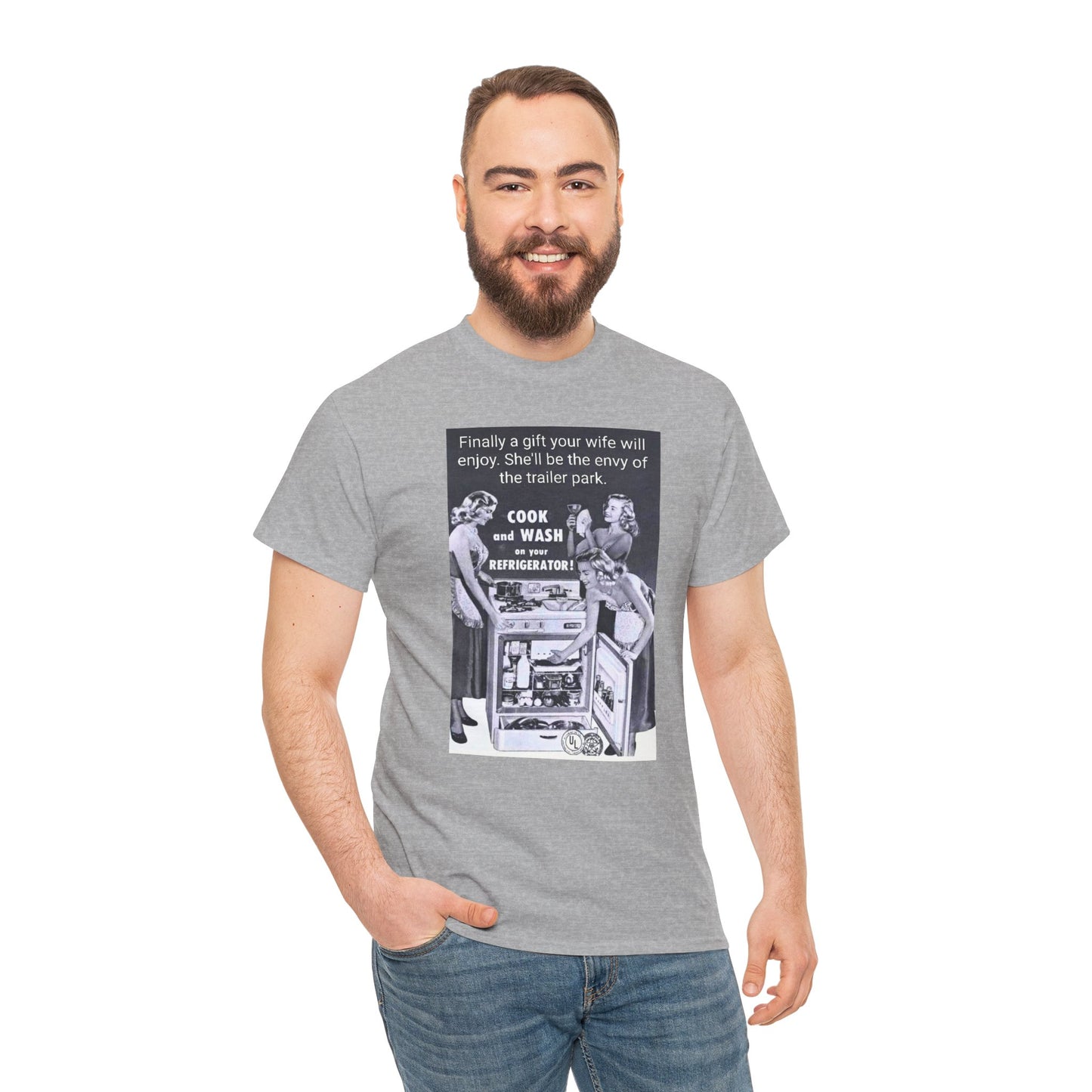 She'll be the envy of the trailer park Vintage Retro Ad Tee — “Finally a gift your wife will enjoy” Graphic T-Shirt