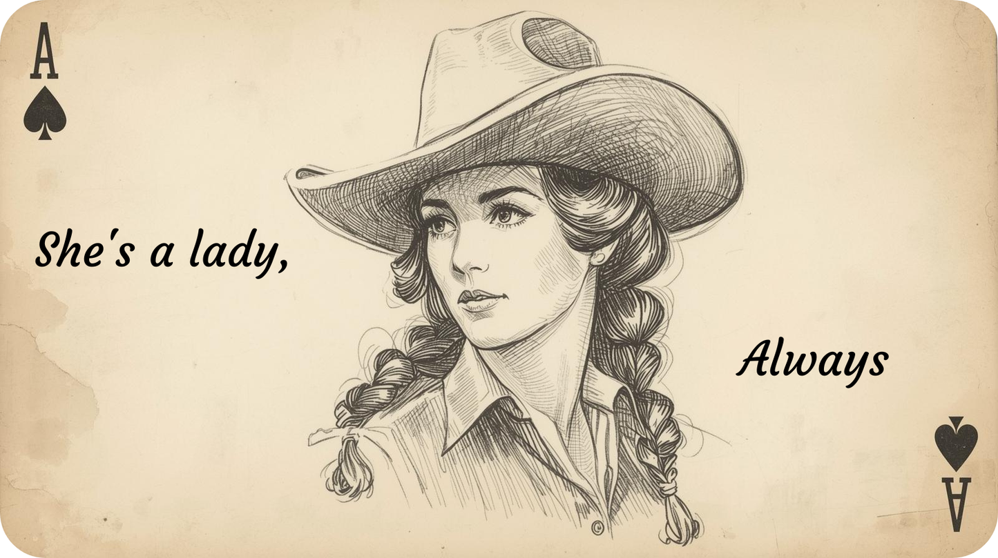 She's a Lady Always Vintage Western Playing Card Phone Case