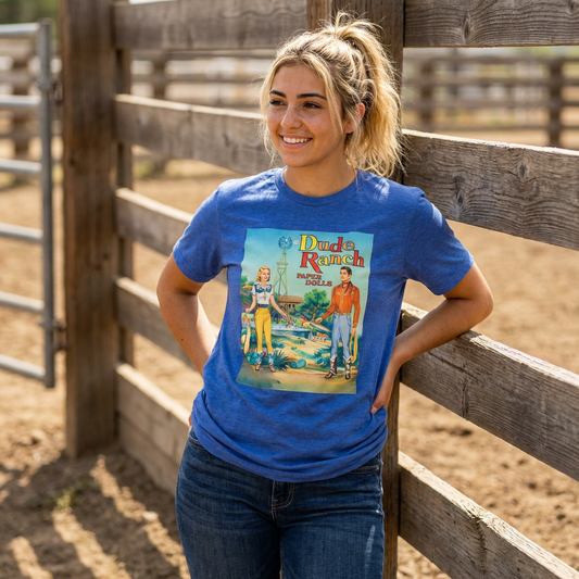 Dude Ranch Paper Doll Cut-Out Vintage T-Shirt
