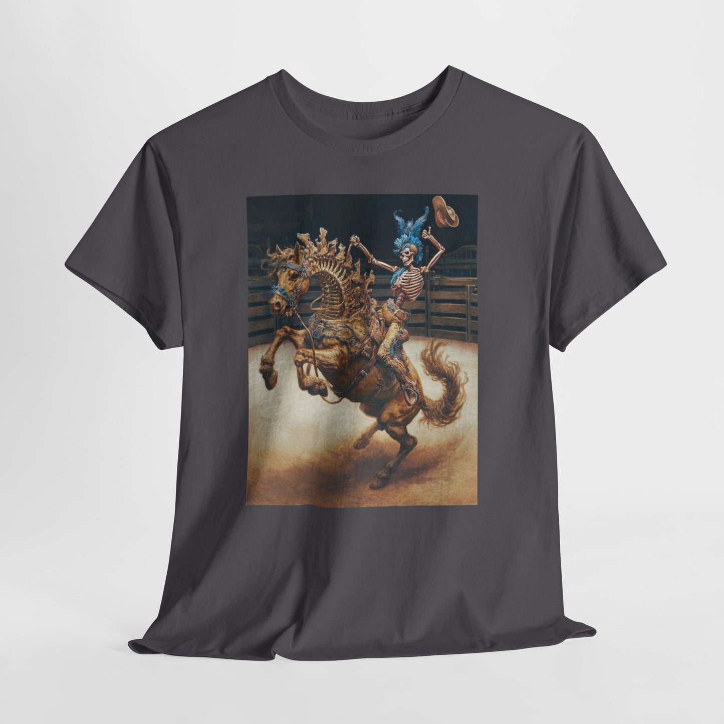 Skeleton Rodeo Bucking Horse Cowboy T-Shirt