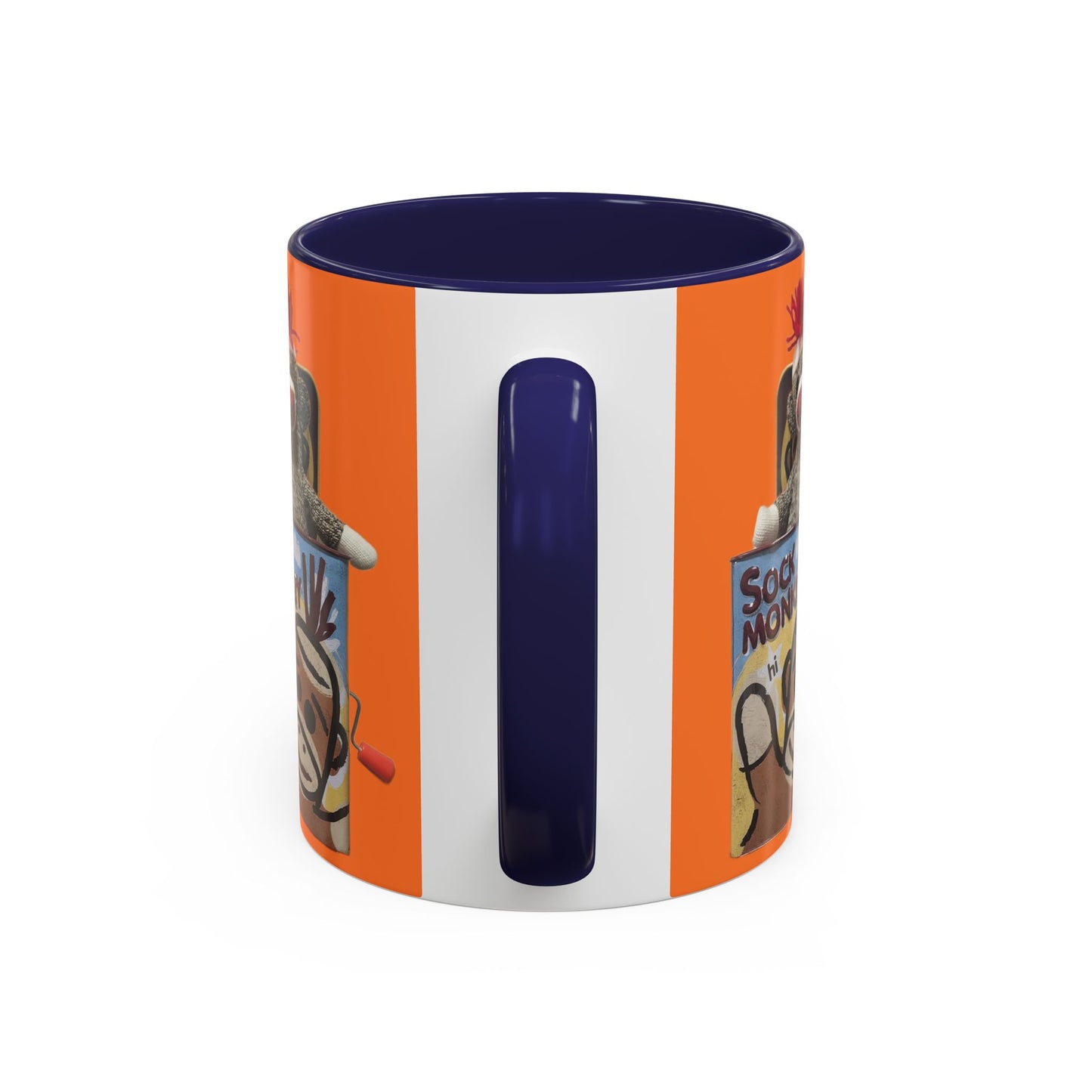Sock Monkey Vintage Toy Accent Coffee Mug  Retro Kids and Adult Classic Memories