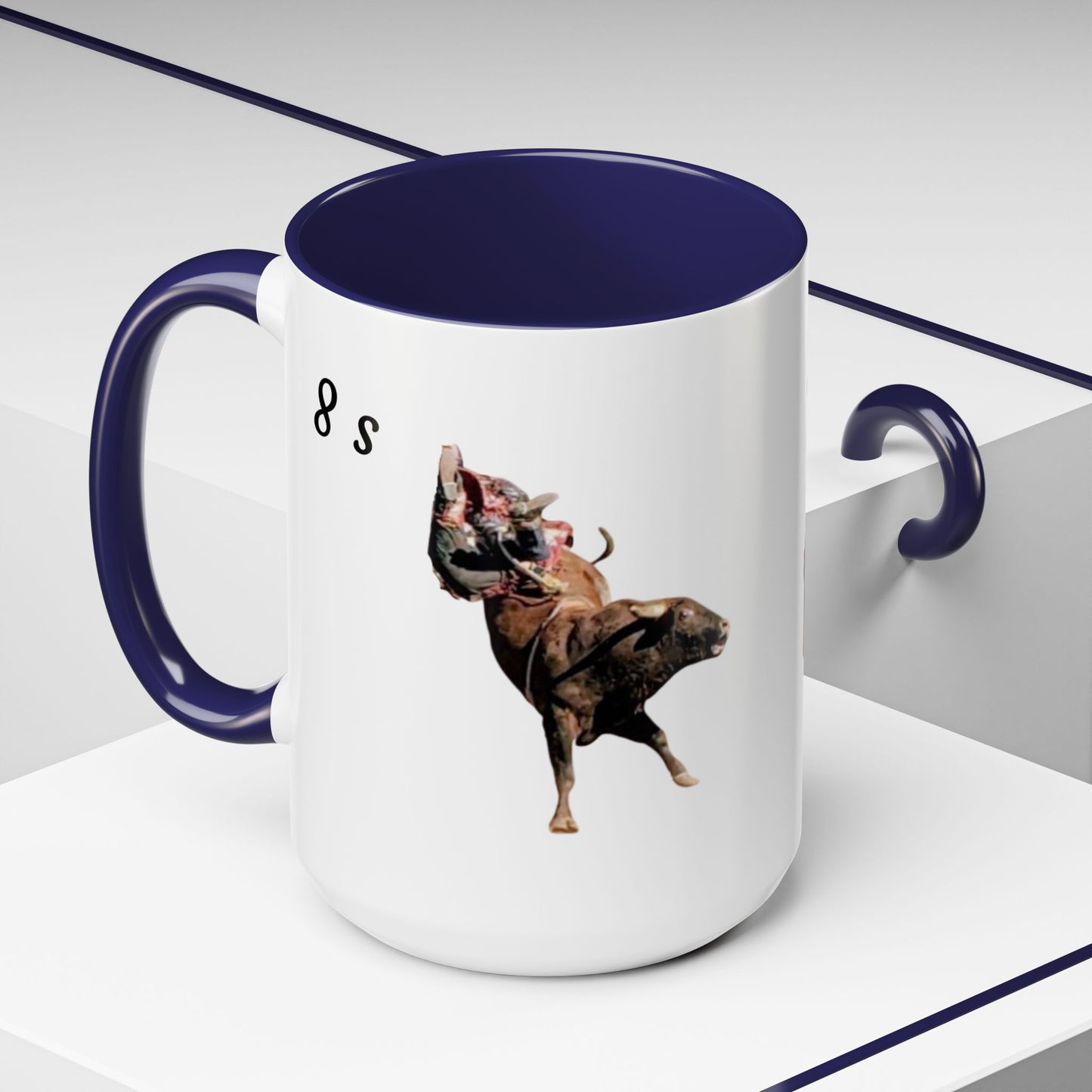 8 Second Rodeo Cowboy Ride Accent Coffee Mug — Rodeo Western Coffee Cup