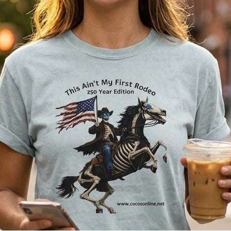 This Ain't My First Rodeo - Patriotic 250 Year Anniversary - Vintage Unisex Crewneck T-Shirt | Lane Seven LST002