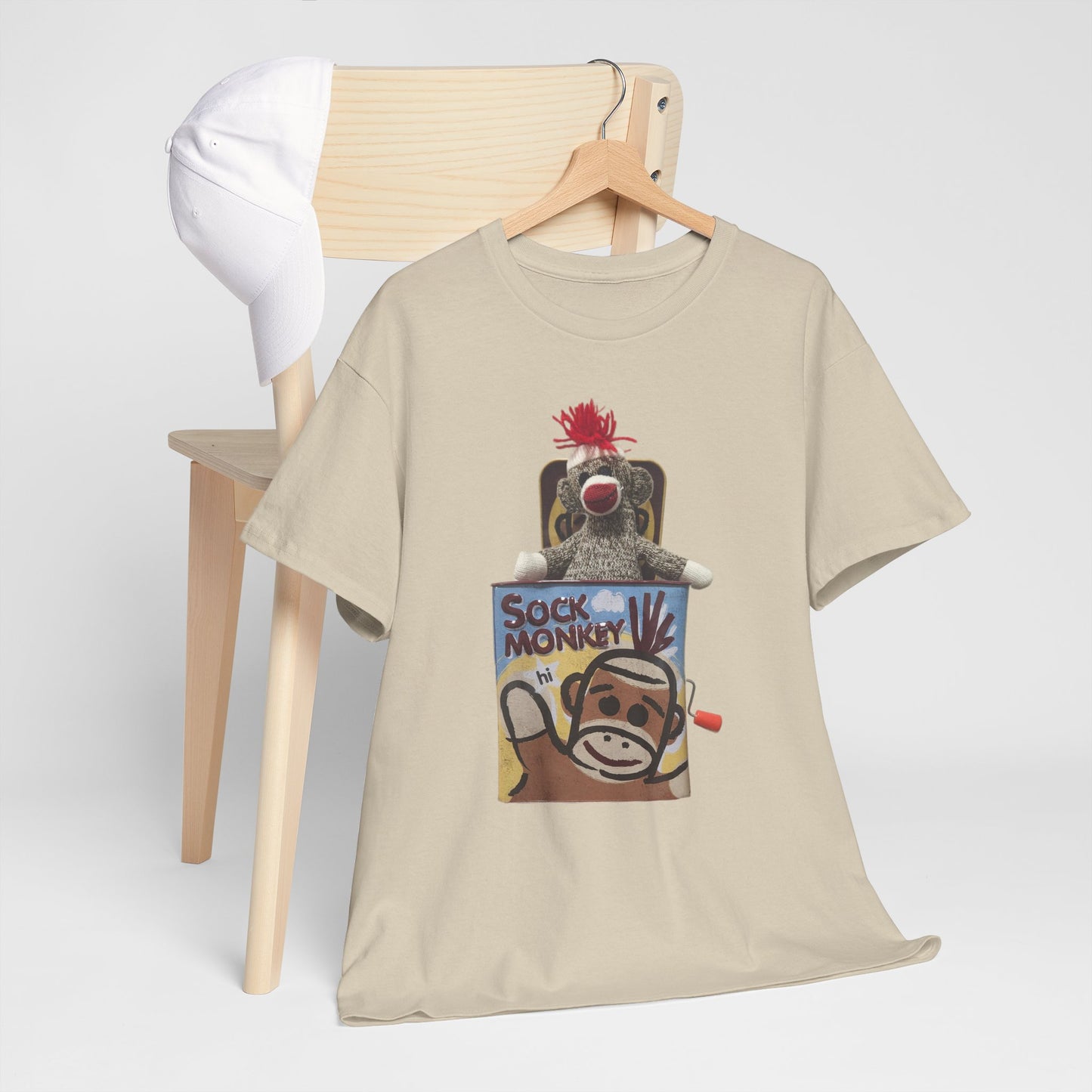 Sock Monkey Graphic T‑Shirt — Retro Toy Illustration Tee