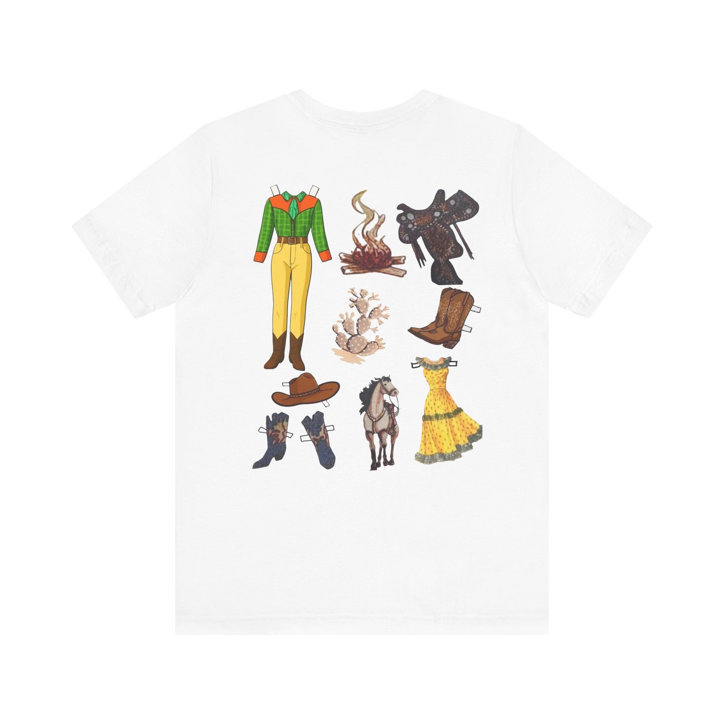 Dude Ranch Paper Doll Cut-Out Vintage T-Shirt