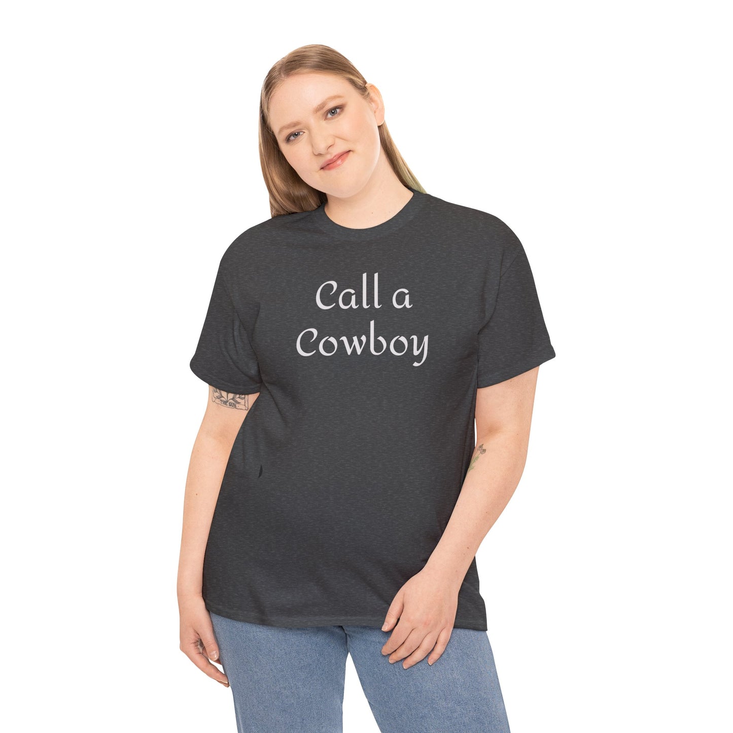 Call a Cowboy Tee | Western Text T-shirt, Rodeo Shirt