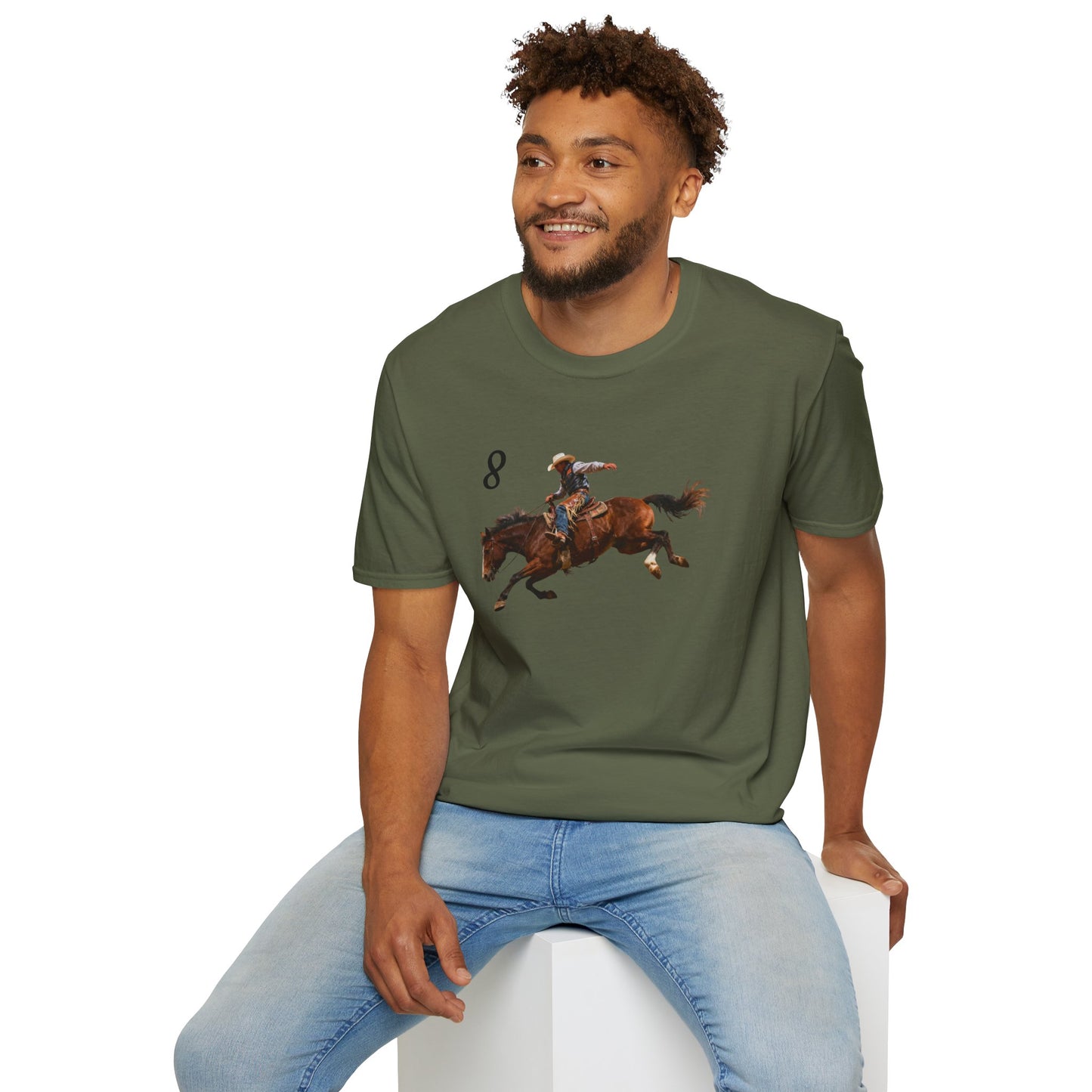 Cowboy on a Bucking Horse T-Shirt | Western Rodeo Shirt
