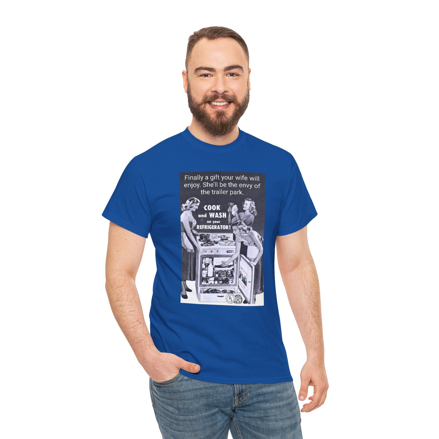 She'll be the envy of the trailer park Vintage Retro Ad Tee — “Finally a gift your wife will enjoy” Graphic T-Shirt
