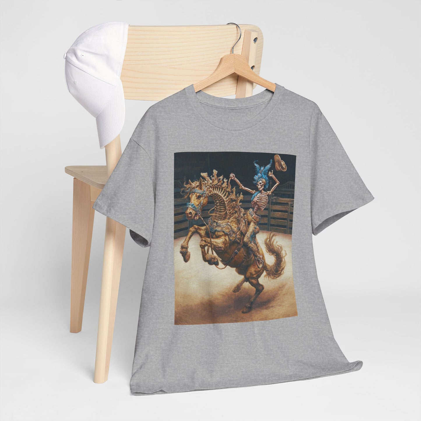 Skeleton Rodeo Bucking Horse Cowboy T-Shirt