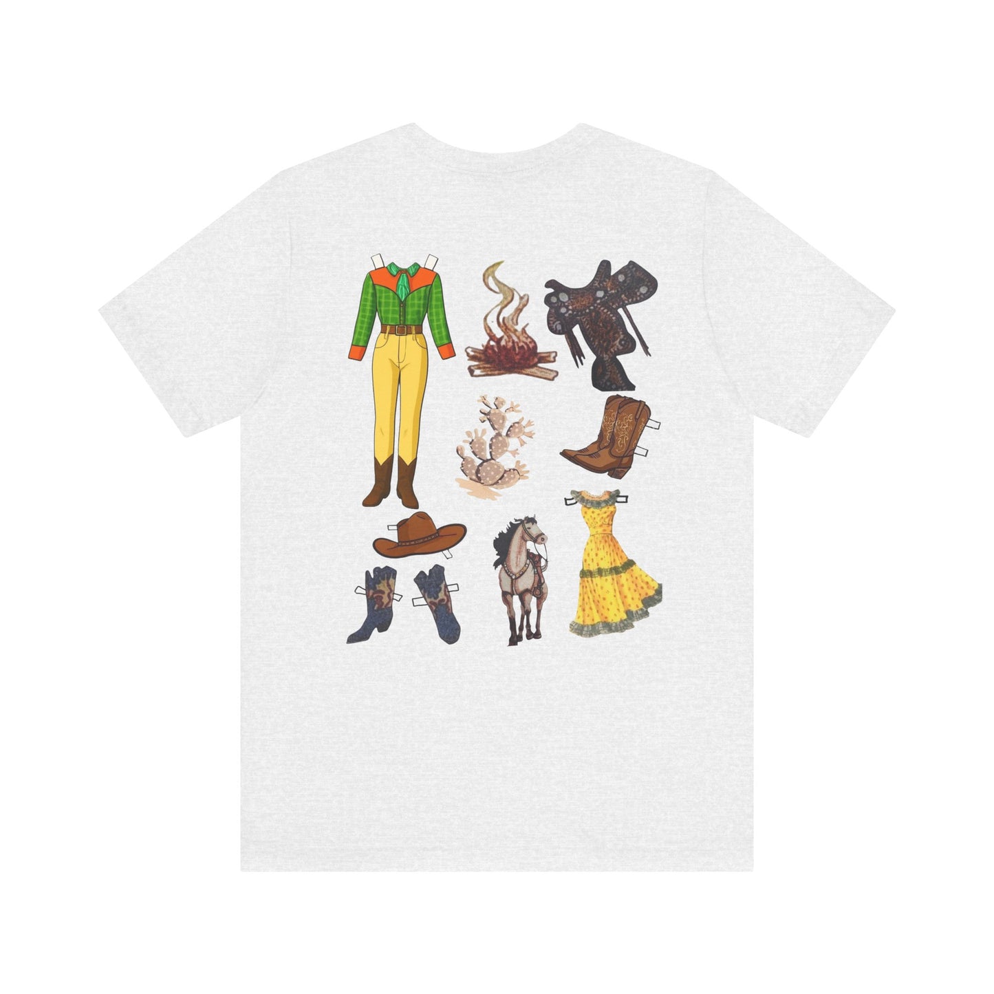 Dude Ranch Paper Doll Cut-Out Vintage T-Shirt