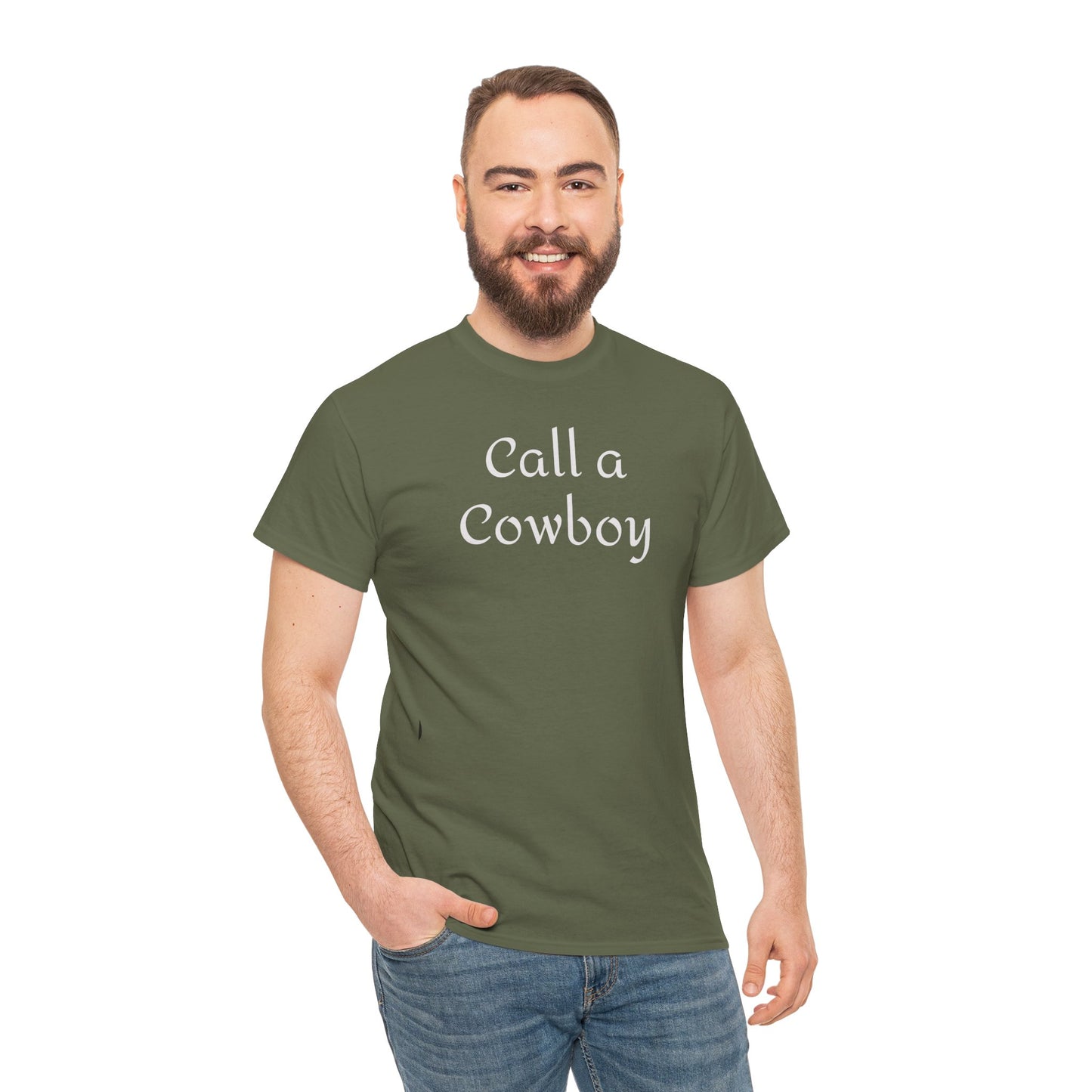Call a Cowboy Tee | Western Text T-shirt, Rodeo Shirt