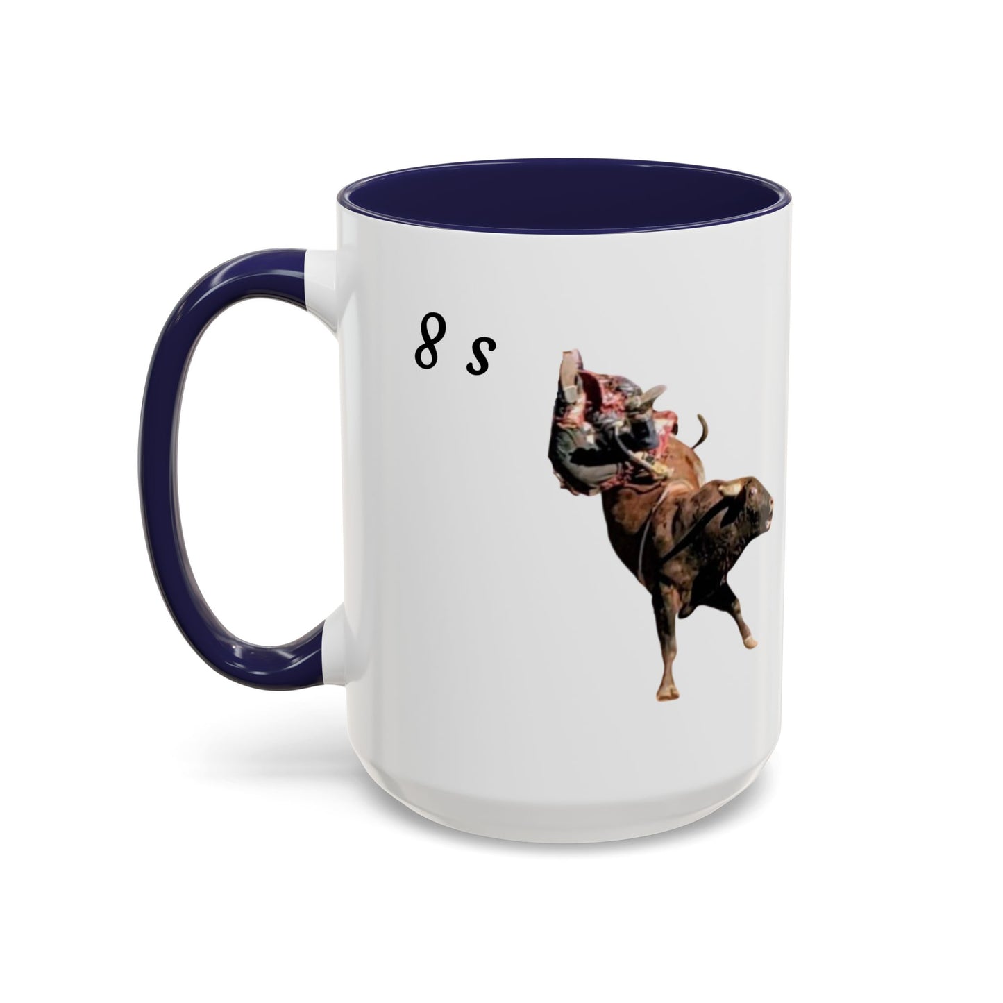 8 Second Rodeo Cowboy Ride Accent Coffee Mug — Rodeo Western Coffee Cup