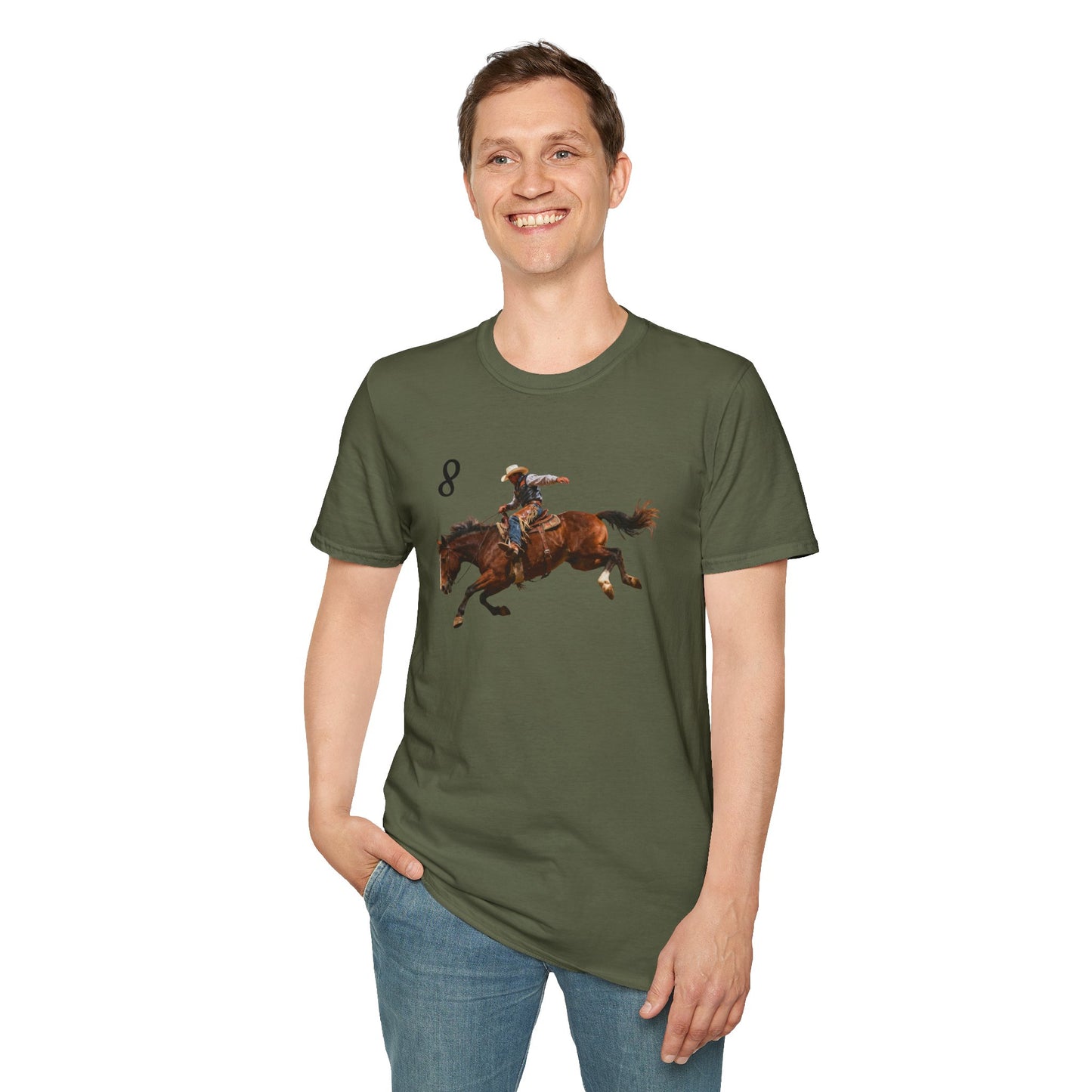 Cowboy on a Bucking Horse T-Shirt | Western Rodeo Shirt