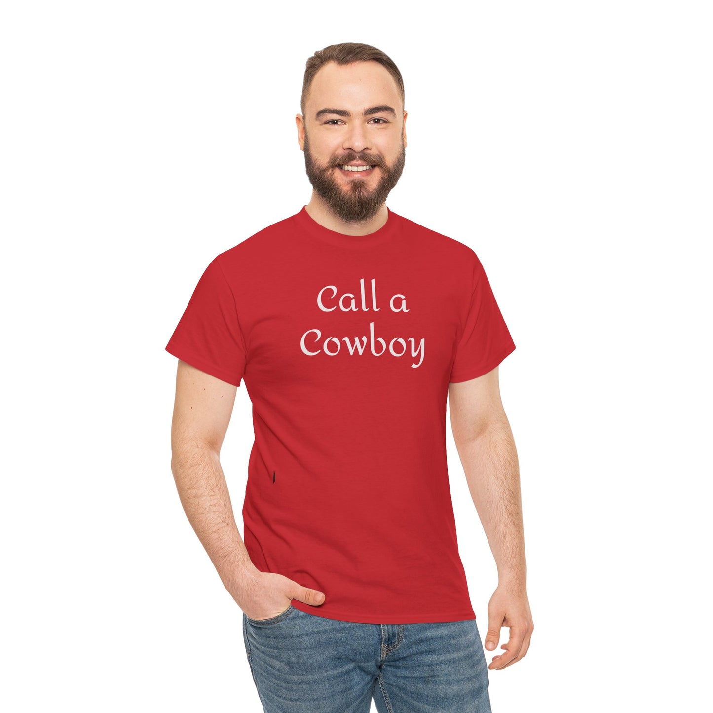 Call a Cowboy Tee | Western Text T-shirt, Rodeo Shirt