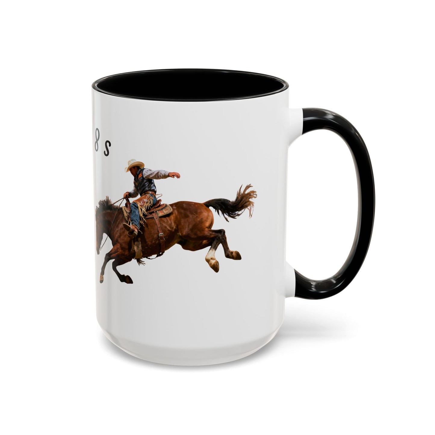 8 Second Rodeo Cowboy Ride Accent Coffee Mug — Rodeo Western Coffee Cup